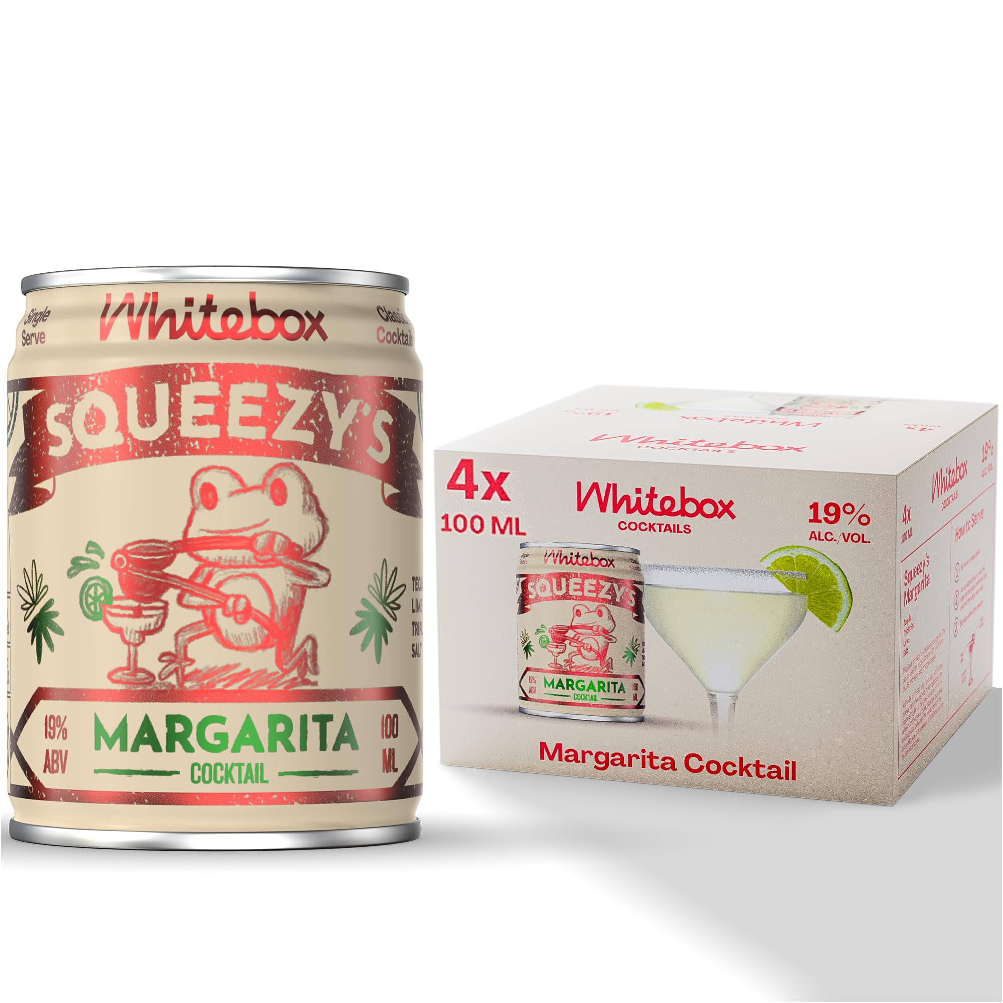WHITEBOX COCKTAILS Squeezy’s Margarita Single Serve Premixed Cocktail | 19% ABV | 100ml Can 1