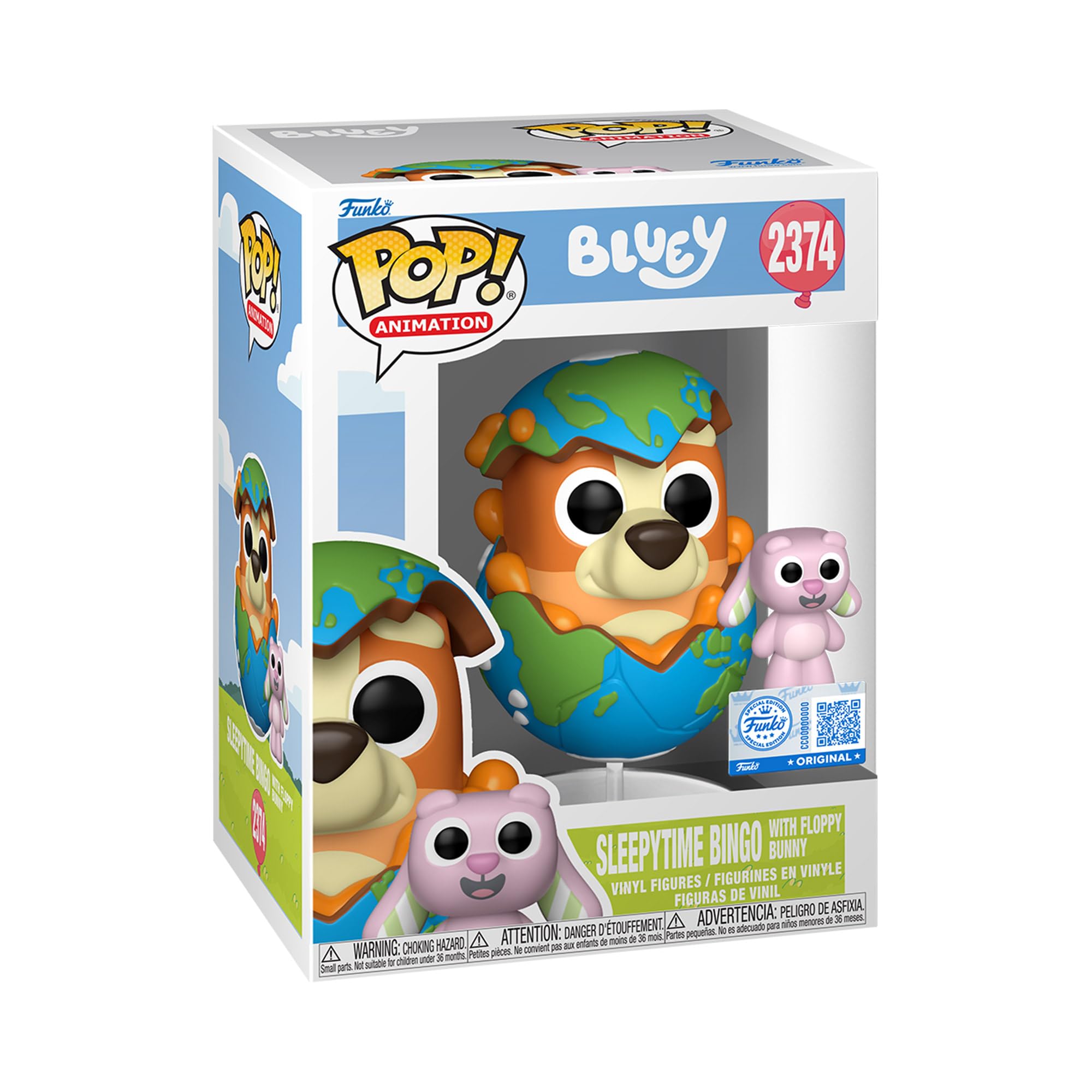 Funko POP! & Buddy: Bluey Sleepytime Bingo with Floppy Bunny Vinyl Figure - 3.75 inches 1