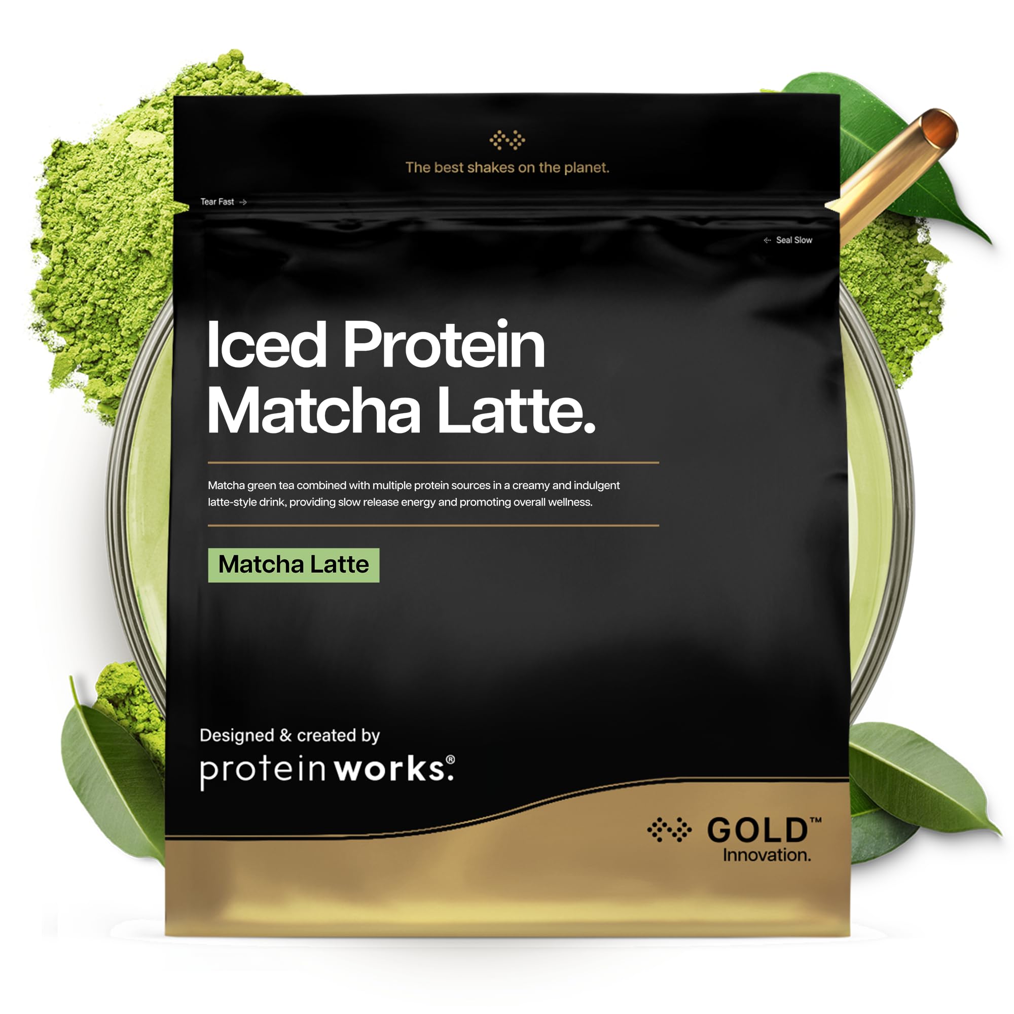 THE PROTEIN WORKS Iced Protein Matcha Latte - 20g Protein, Sugar Free | 16 Servings (500g) 1
