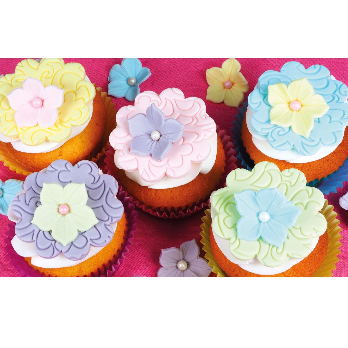 FunCakes Fondant Multipack Pastel Colors - 5 x 100g Vanilla Rolled Sugar Paste 4