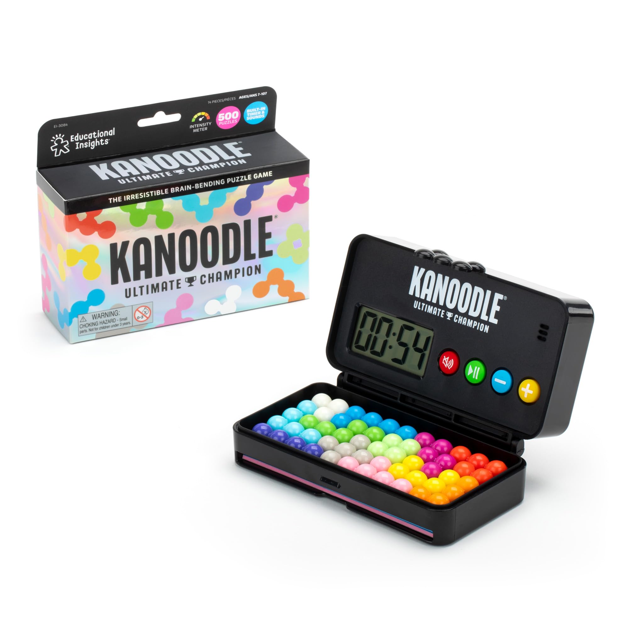Educational Insights Kanoodle Ultimate Champion Brain Game with 500 Challenges, 2D & 3D Puzzles, Timer 1