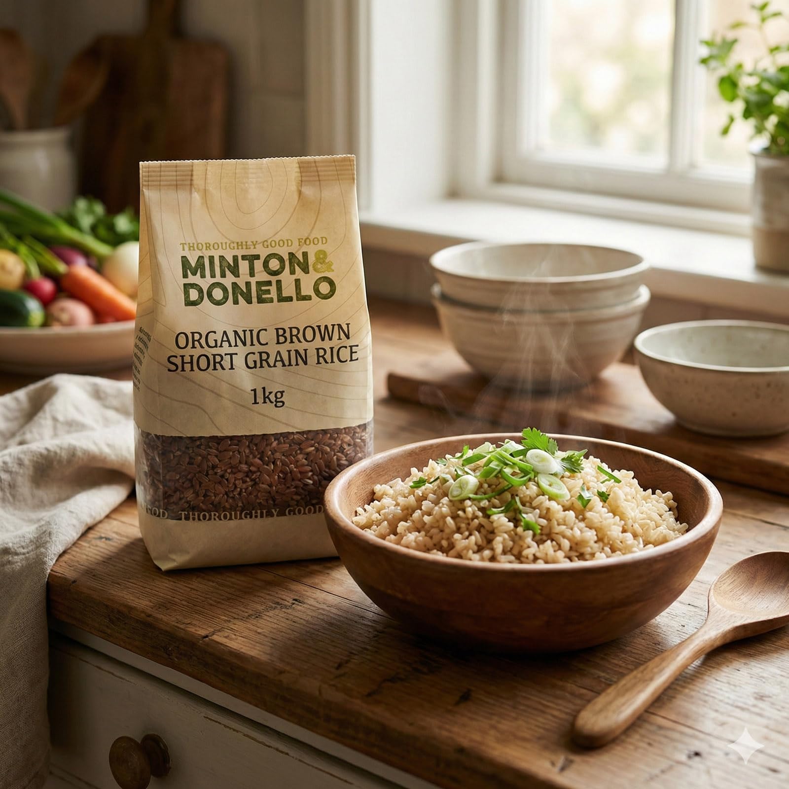 Minton & Donello Organic Short Grain Brown Rice - 1kg Bulk Pack | Rich & Nutty Flavour 2
