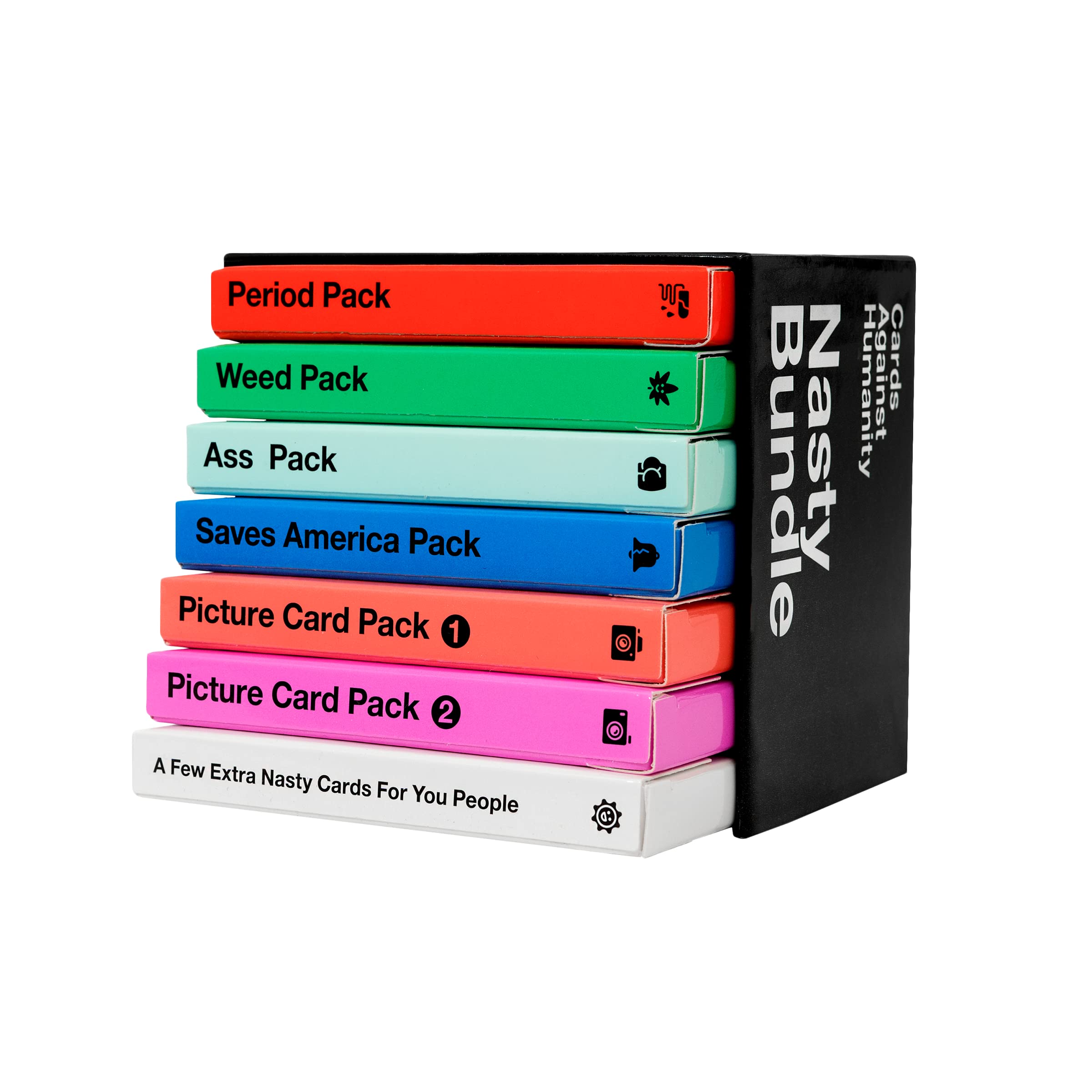 Cards Against Humanity Nasty Bundle - 6 Themed Expansion Packs + 10 New Cards | Adult Card Game 2