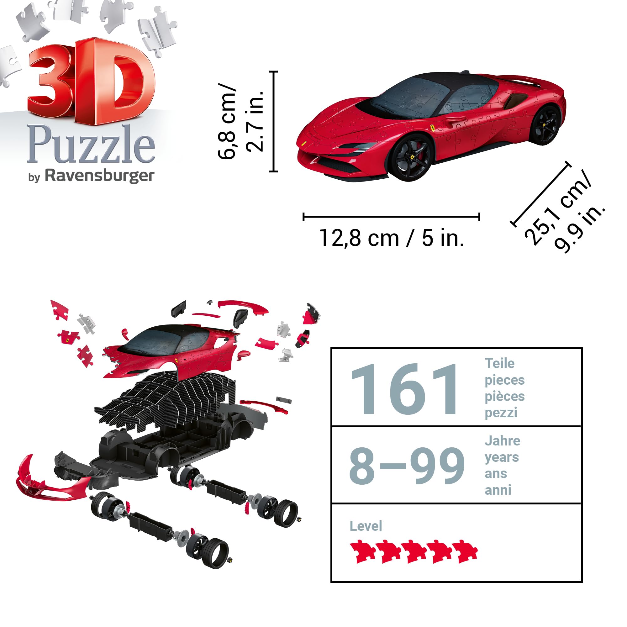 Ravensburger Ferrari SF90 Stradale 3D Puzzle 108 Pieces 11