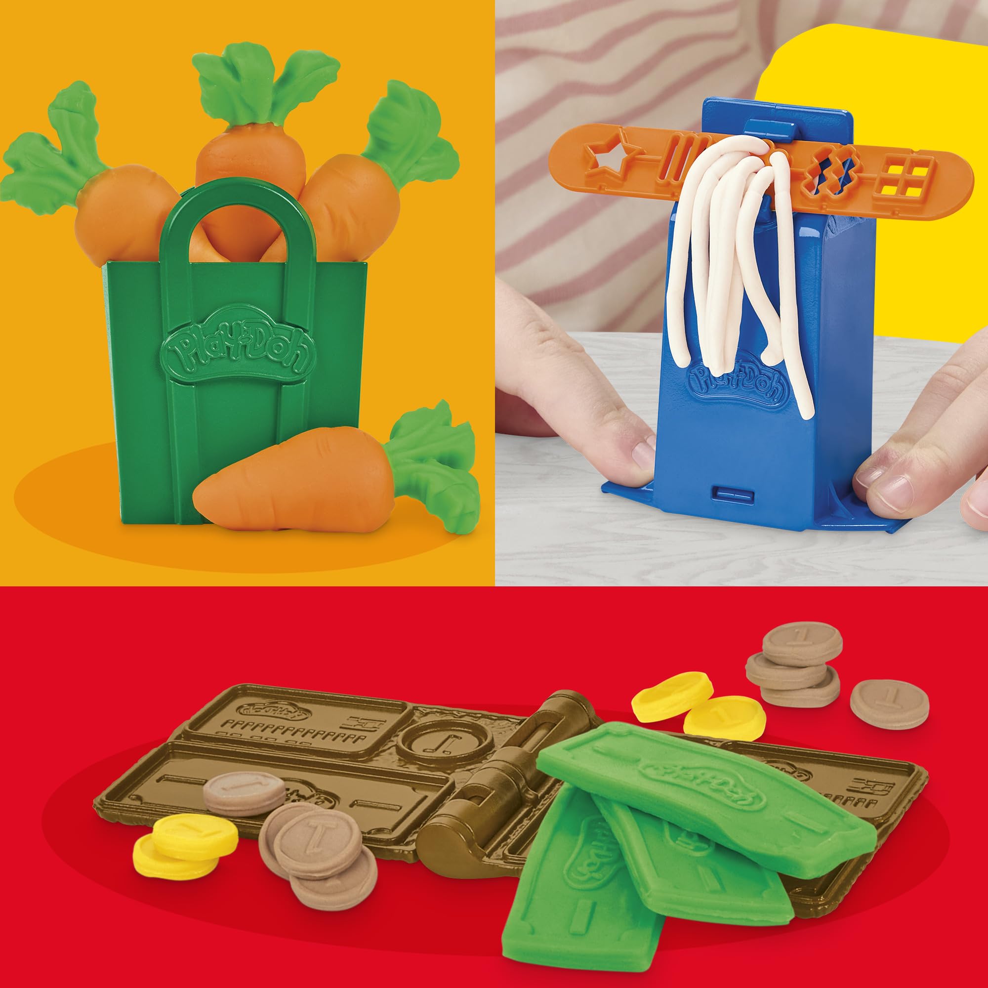 Play-Doh Cash Register Toy Supermarket Playset with 8 Cans of Compound | Ages 3+ 3