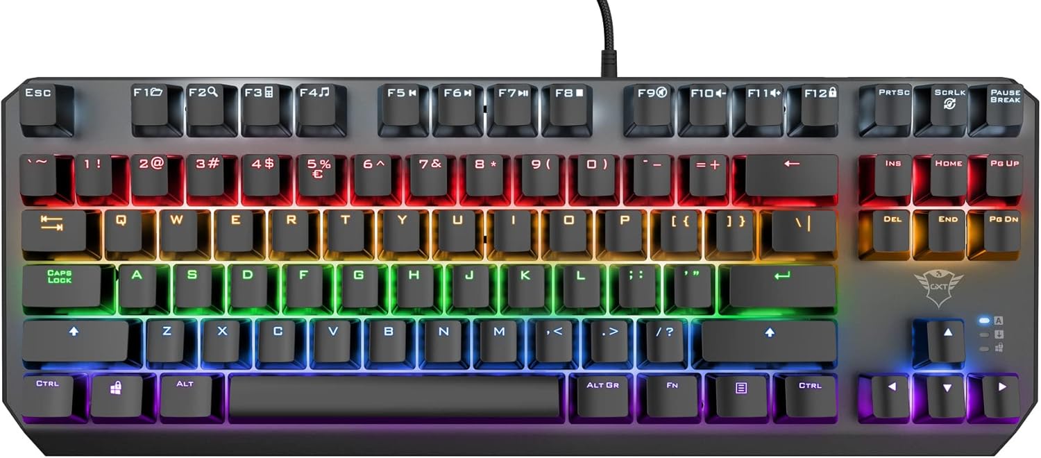 Trust Gaming GXT 834 Callaz TKL Mechanical Gaming Keyboard – UK Layout, Black, Outemu Red Switches 3