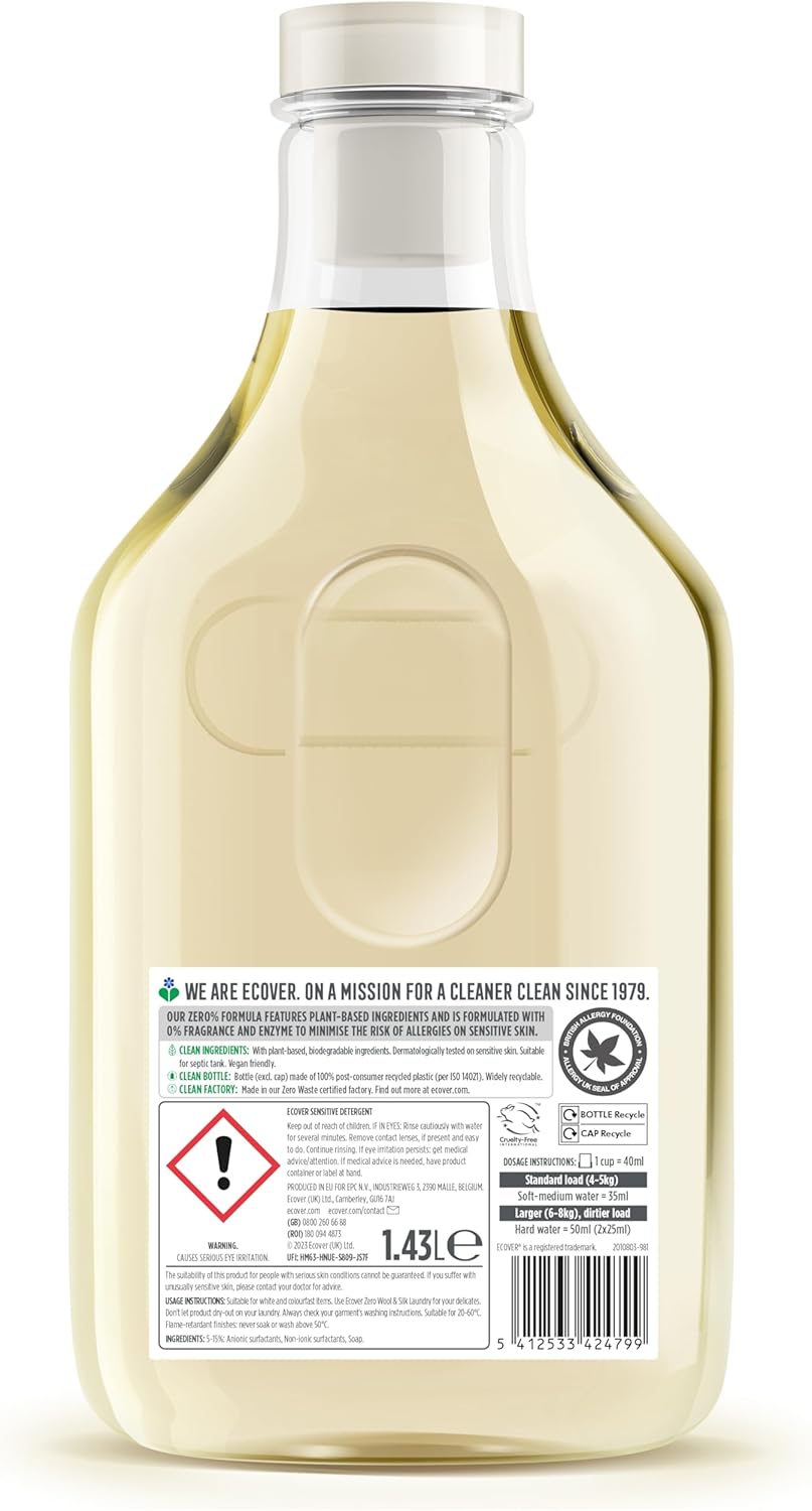 Ecover - Concentrated Non-Bio Zero Laundry Detergent 1.43L