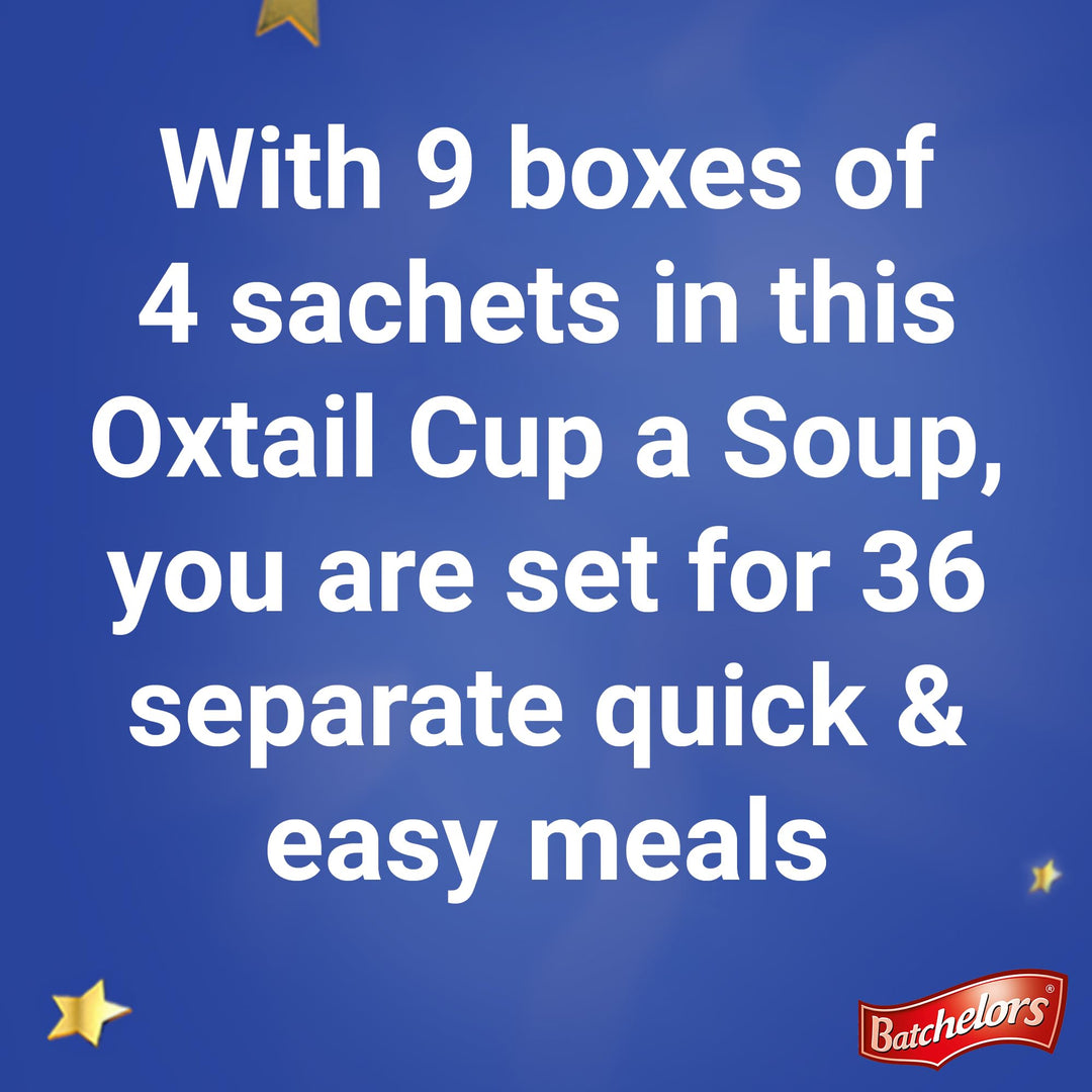 Batchelors Cup a Soup Oxtail Instant Soup Sachets, 78g Box (Pack of 9)