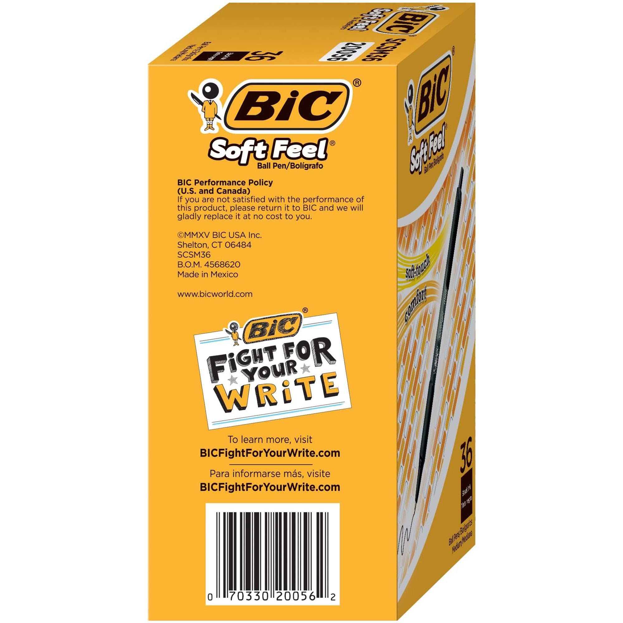 BIC Soft Feel Retractable Ballpoint Pens - Black Ink, Medium 1.0mm Point, Comfort Grip, 12 Pack 8