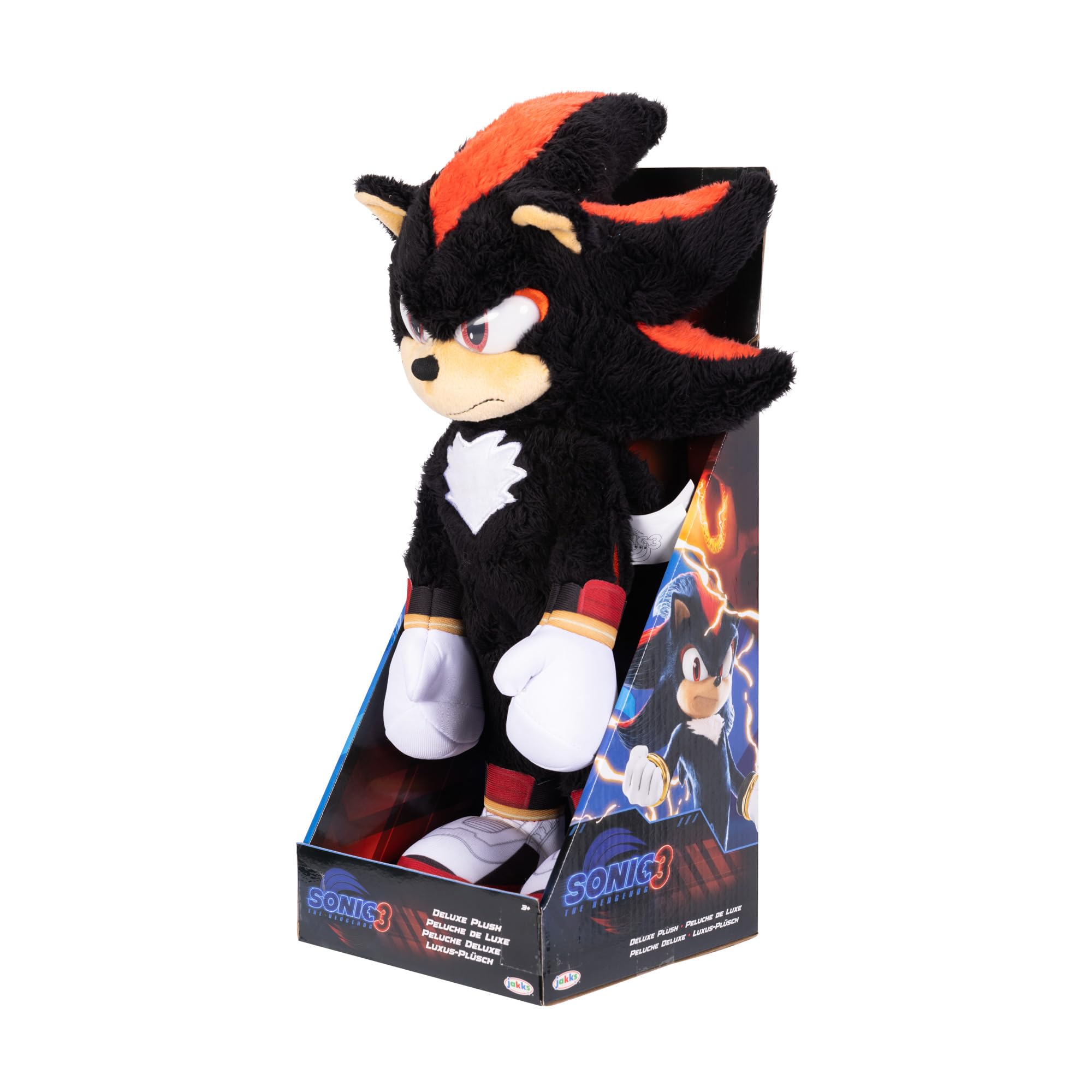 Sonic 3 Movie Shadow Deluxe Plush by Jakks Pacific - 35 cm Tall | Ages 3+ 3