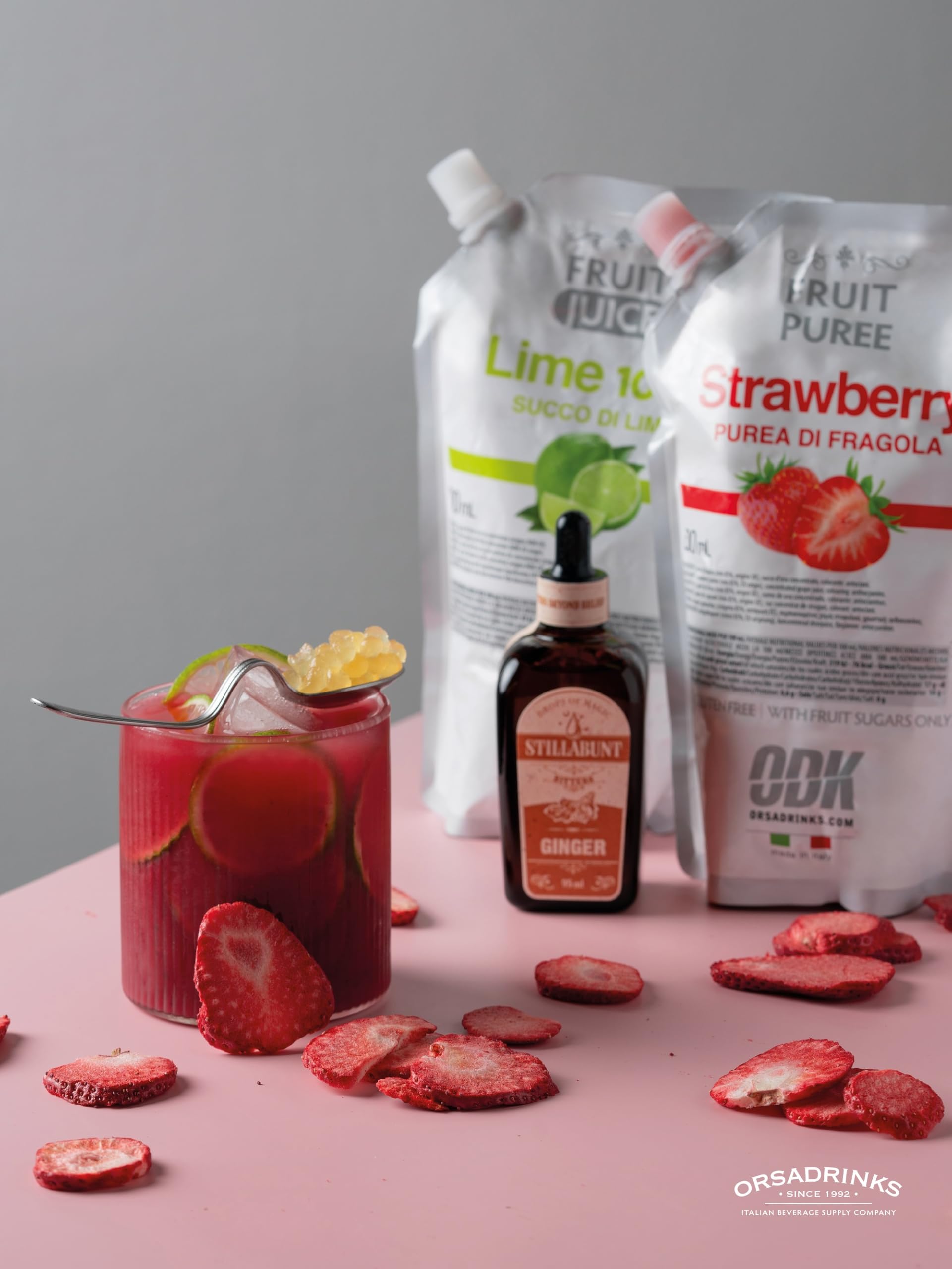 ODK Pure Strawberry Puree for Cocktails, Daiquiris, Cooking, Baking & Desserts – 60cl 3