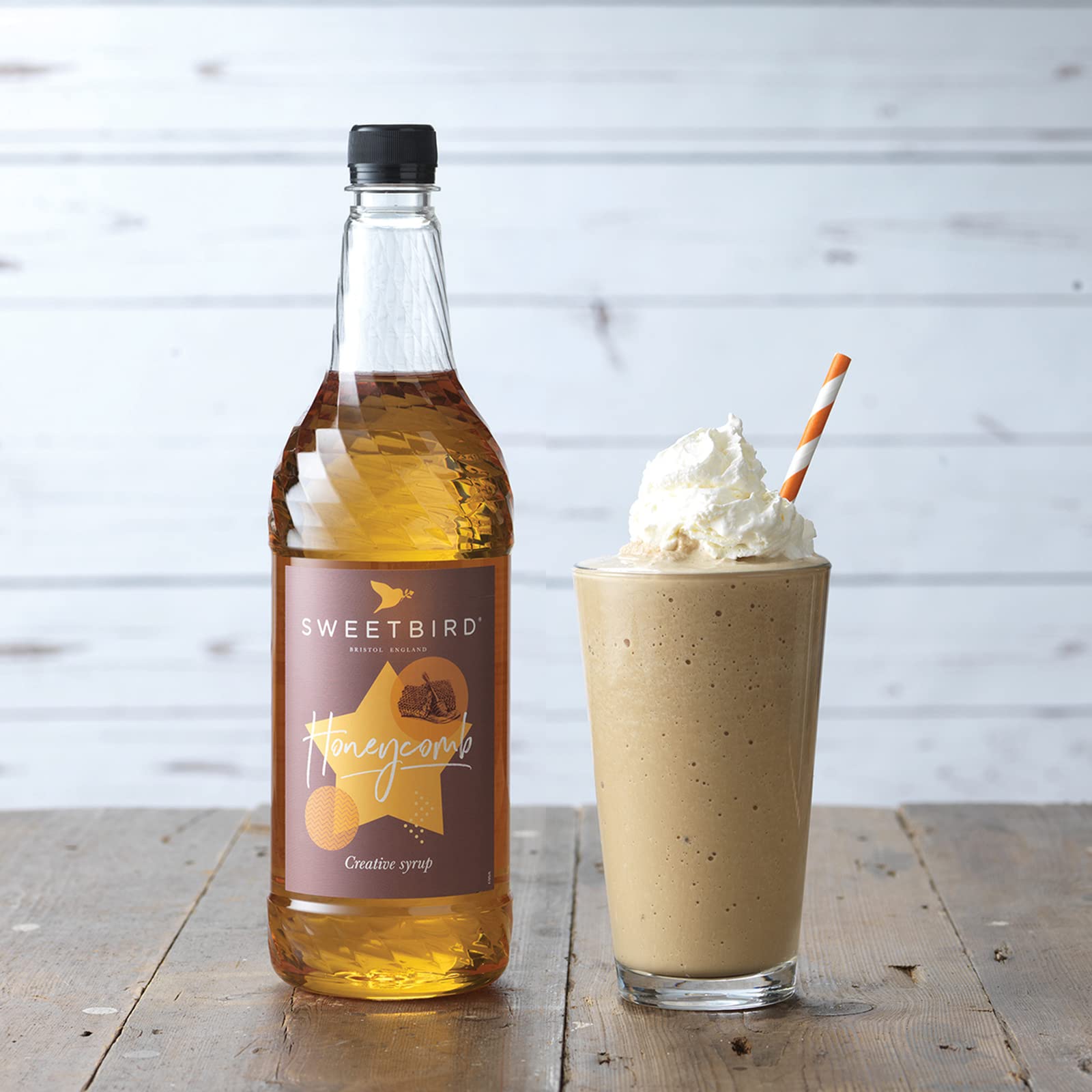 Sweetbird Honeycomb Syrup - 1 Litre | Vegan Friendly | Natural Colours & Flavours 2