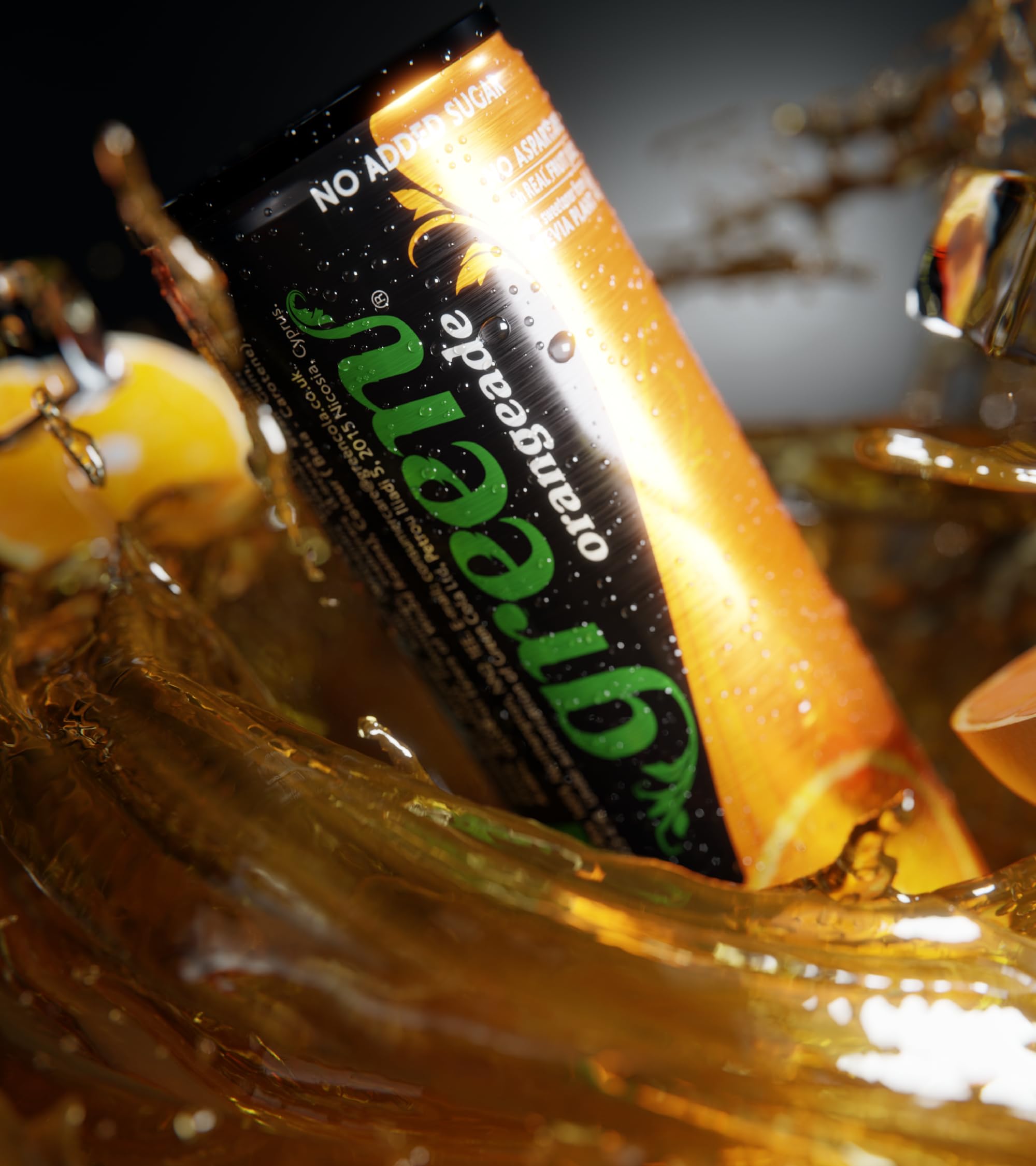 Green Cola Green Orangeade - Low Calorie Sparkling Soft Drink with 20% Natural Juice | 4 x 330ml Cans 3