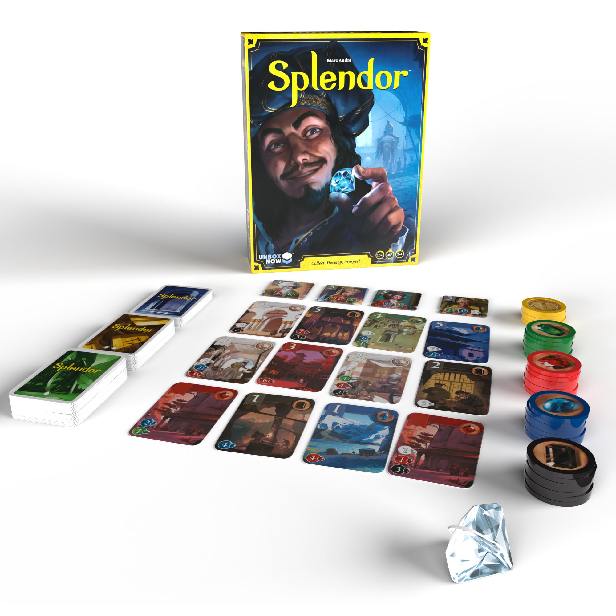 Asmodee Splendor Board Game - Renaissance Merchants | 2-4 Players | Ages 10+ | 30 Min 2