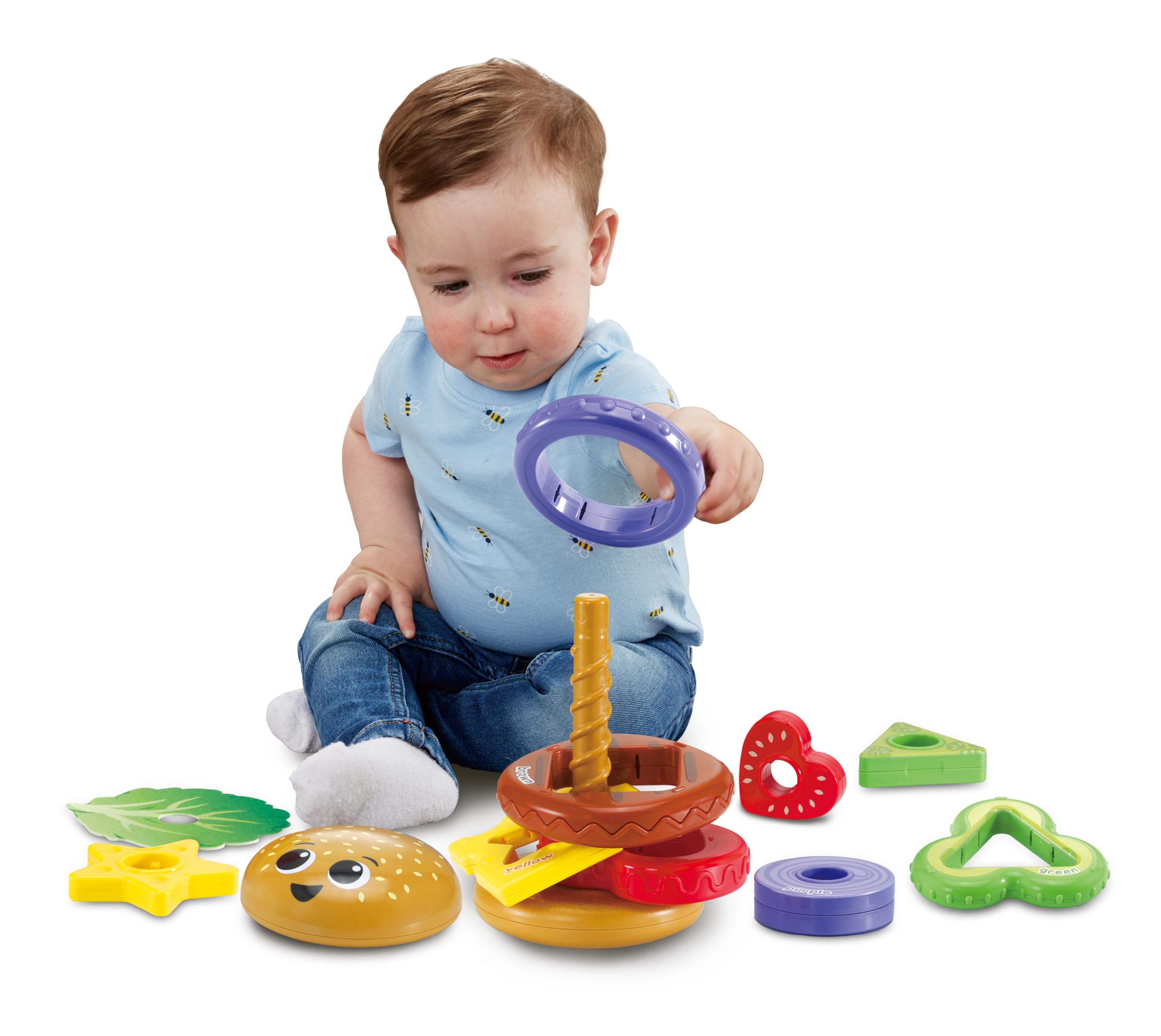 VTech Baby Build-a-Burger - Stacking and Sorting Toy for Toddlers 18 Months+ 2