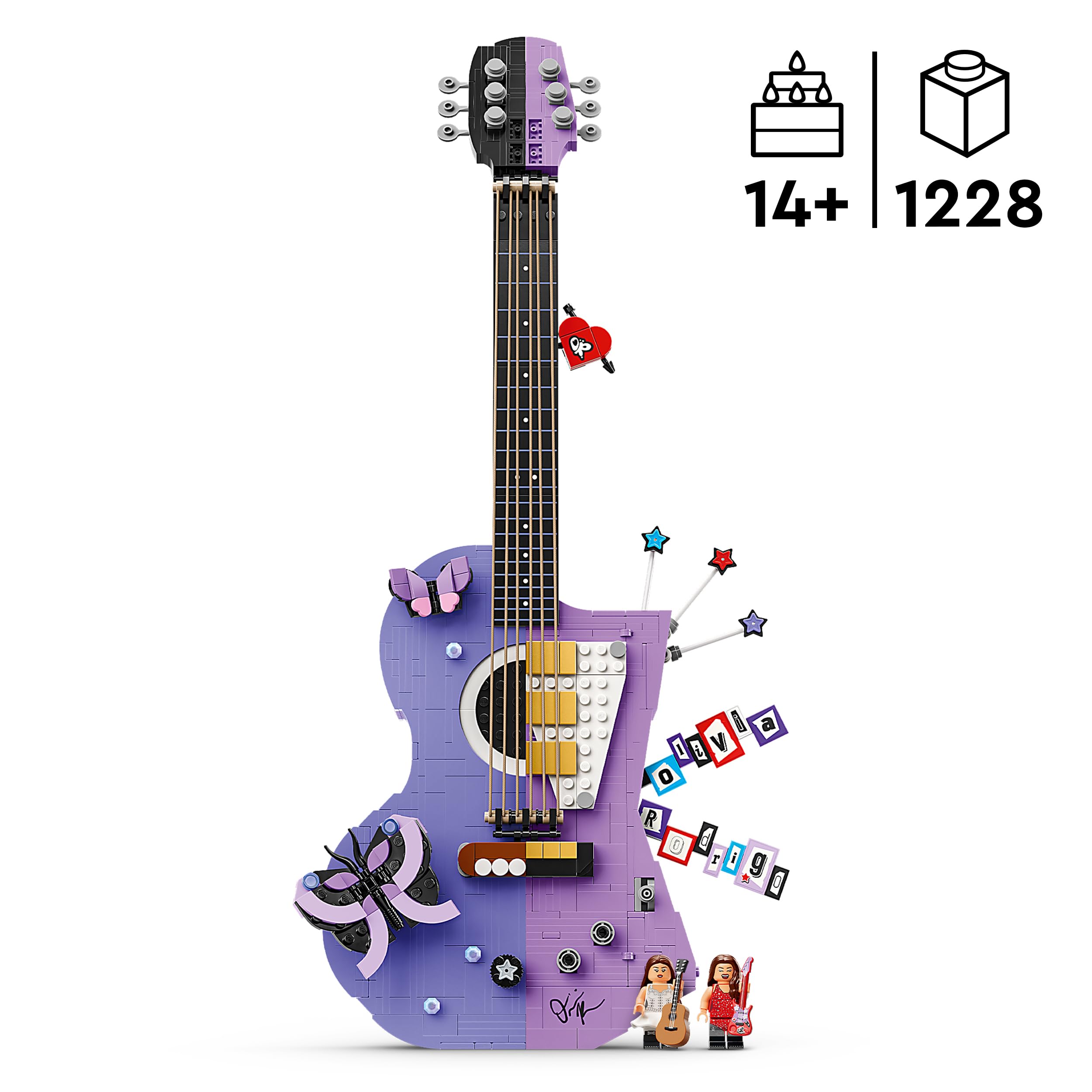 LEGO Editions Olivia Rodrigo's Dual Guitar Building Set - 2 Minifigures | Ages 14+