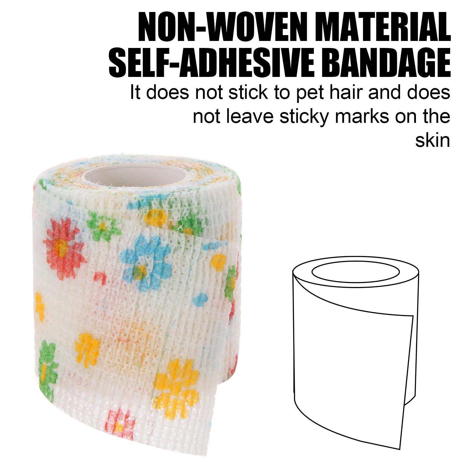 ASelected Self-Adhesive Bandage - 8 Rolls, 5cm x 4.5m | Breathable & Stretchable 3