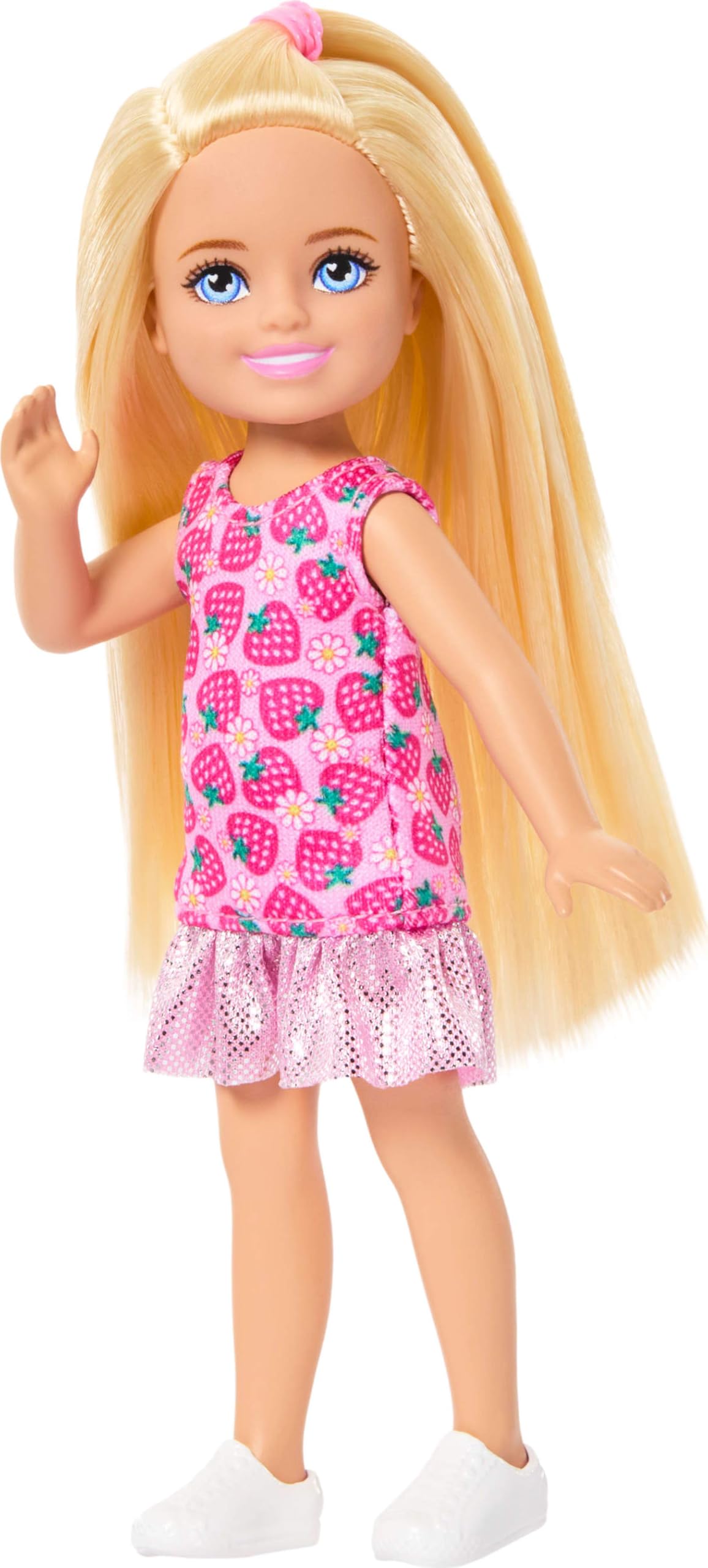 Barbie Club Chelsea Doll - 6-Inch with Blonde Hair, Strawberry Dress & Shoes | Model JJB33 5