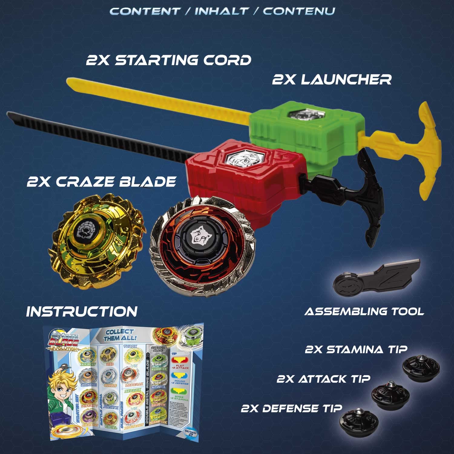 CRAZE Bladez Turox Loborak Evolution Spinning Top Duel Pack - Customizable Metal Fusion Blades | Ages 3+ 6