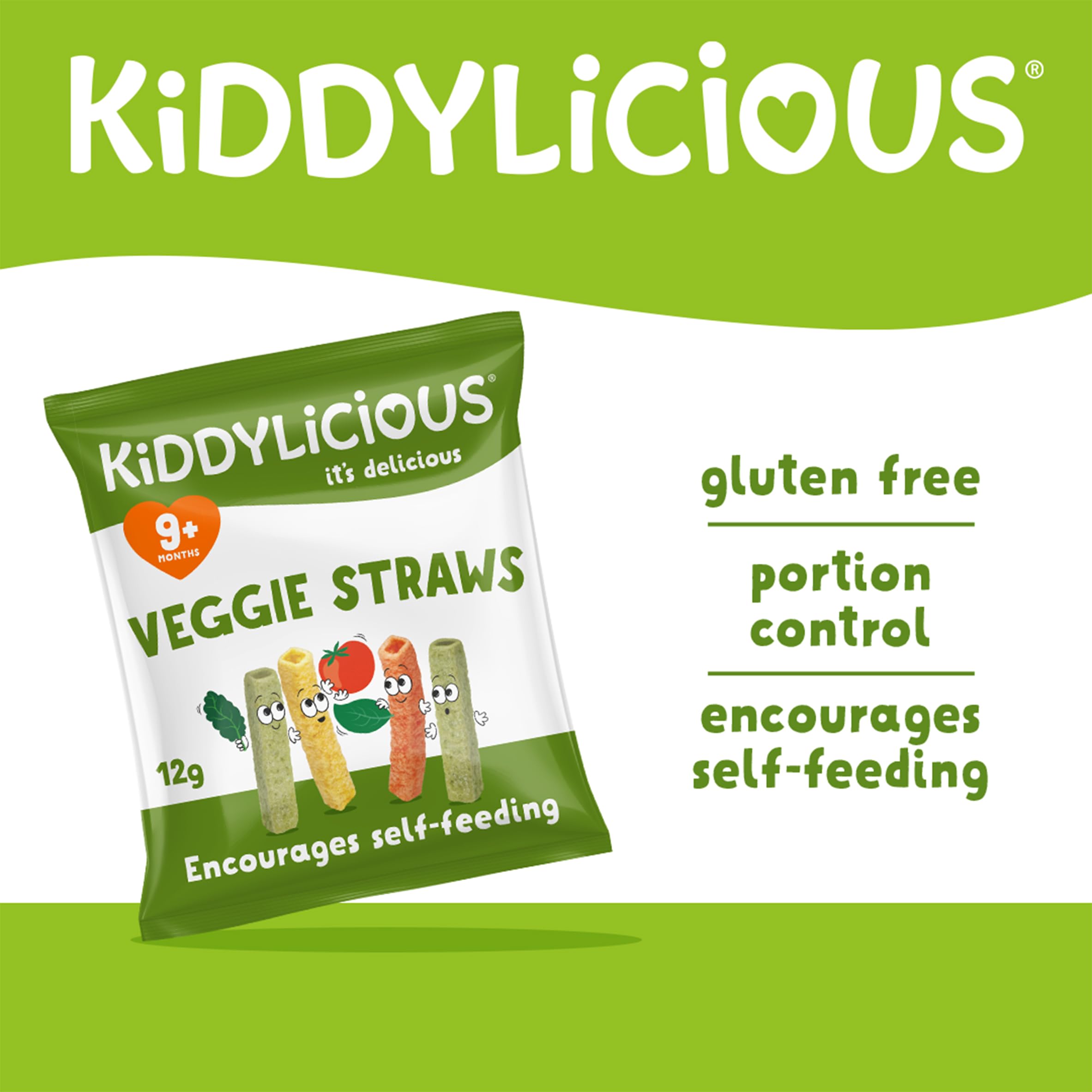 Kiddylicious Veggie Straws Mix Pack - Tomato, Kale, Spinach & Cheese Flavours | 22 Count (12g Each) 3