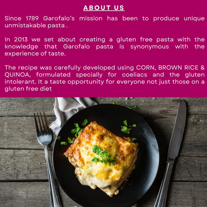 Garofalo Gluten Free Lasagne Sheets, 400g - Vegan & Coeliac-Safe Baking Pasta