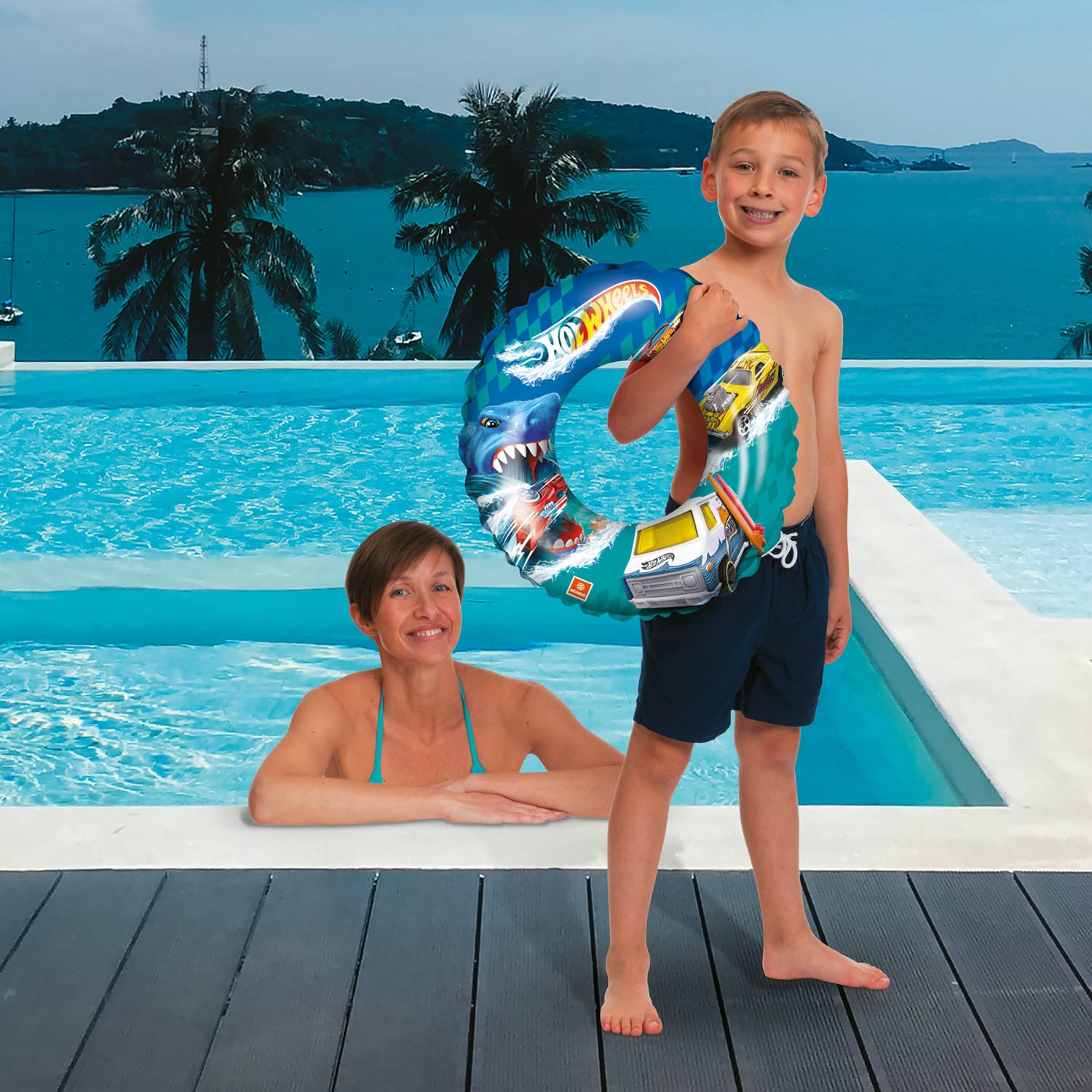 Mondo Hot Wheels Inflatable Swim Ring - Age 2+ | Multicolored | 500mm 2