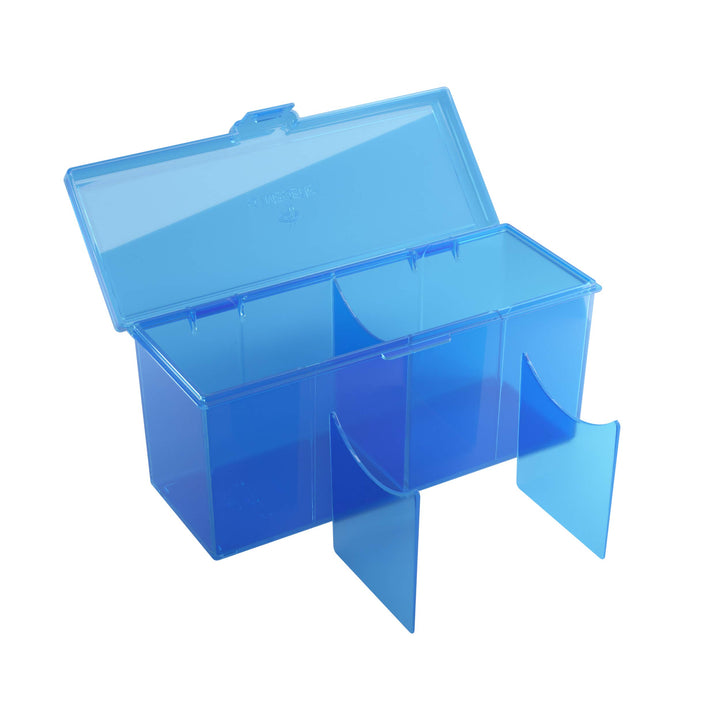 Gamegenic Fourtress 320-Card Deck Holder - Rigid Stackable Box with Lock, Blue