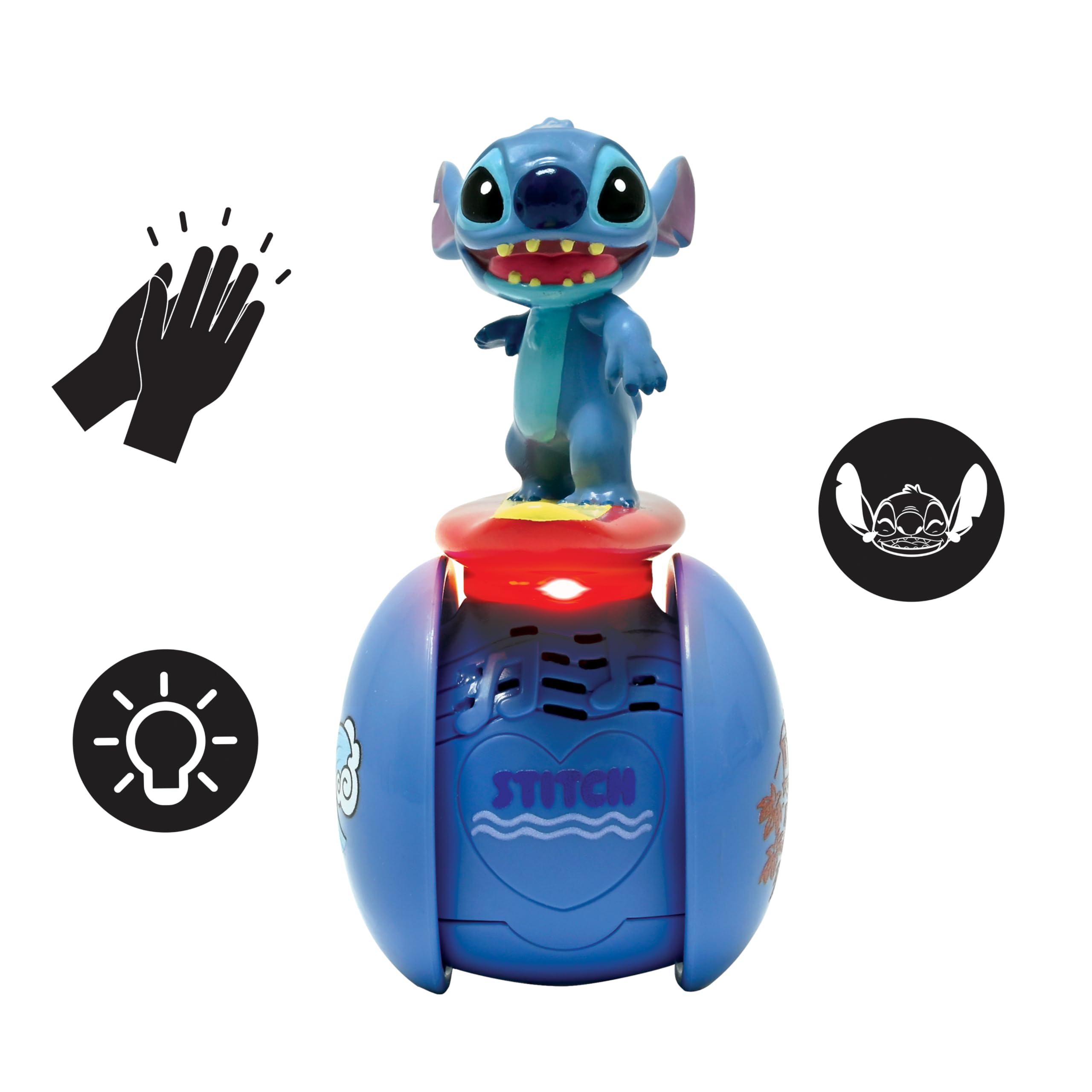 Lexibook Disney Stitch Interactive Surfer Robot - Self-Balancing Light-Up Toy 2