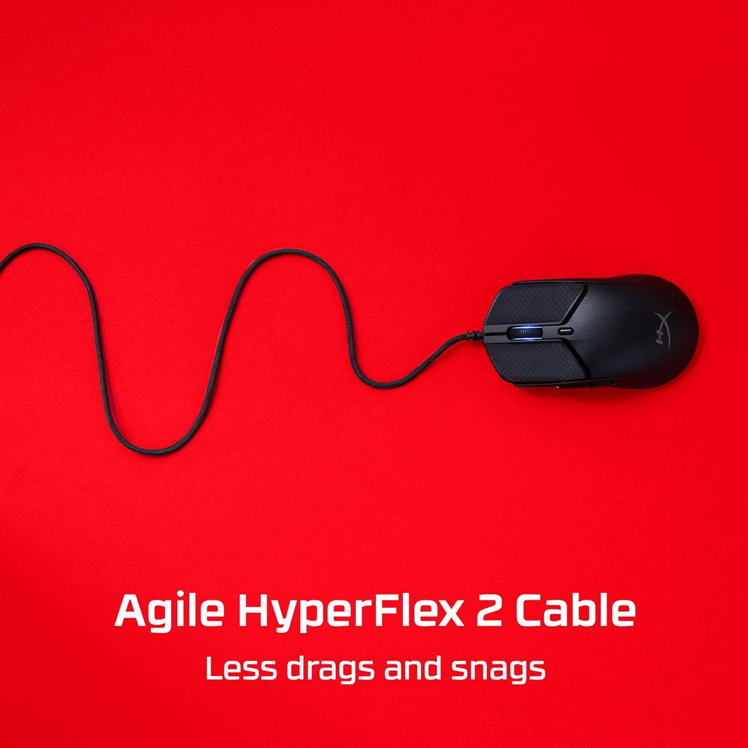 HyperX Pulsefire Haste 2 Gaming Mouse – Ultra-Light 53g with 26K Sensor, 8000Hz Polling, RGB, 6 Programmable Buttons