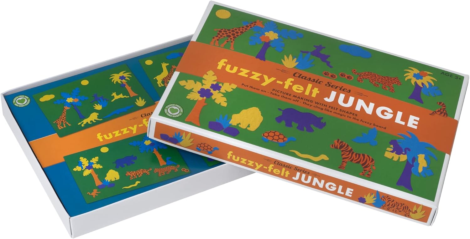 Fuzzy-Felt Classic Series - Jungle | 80-Piece Felt Playset for Ages 3+ 2