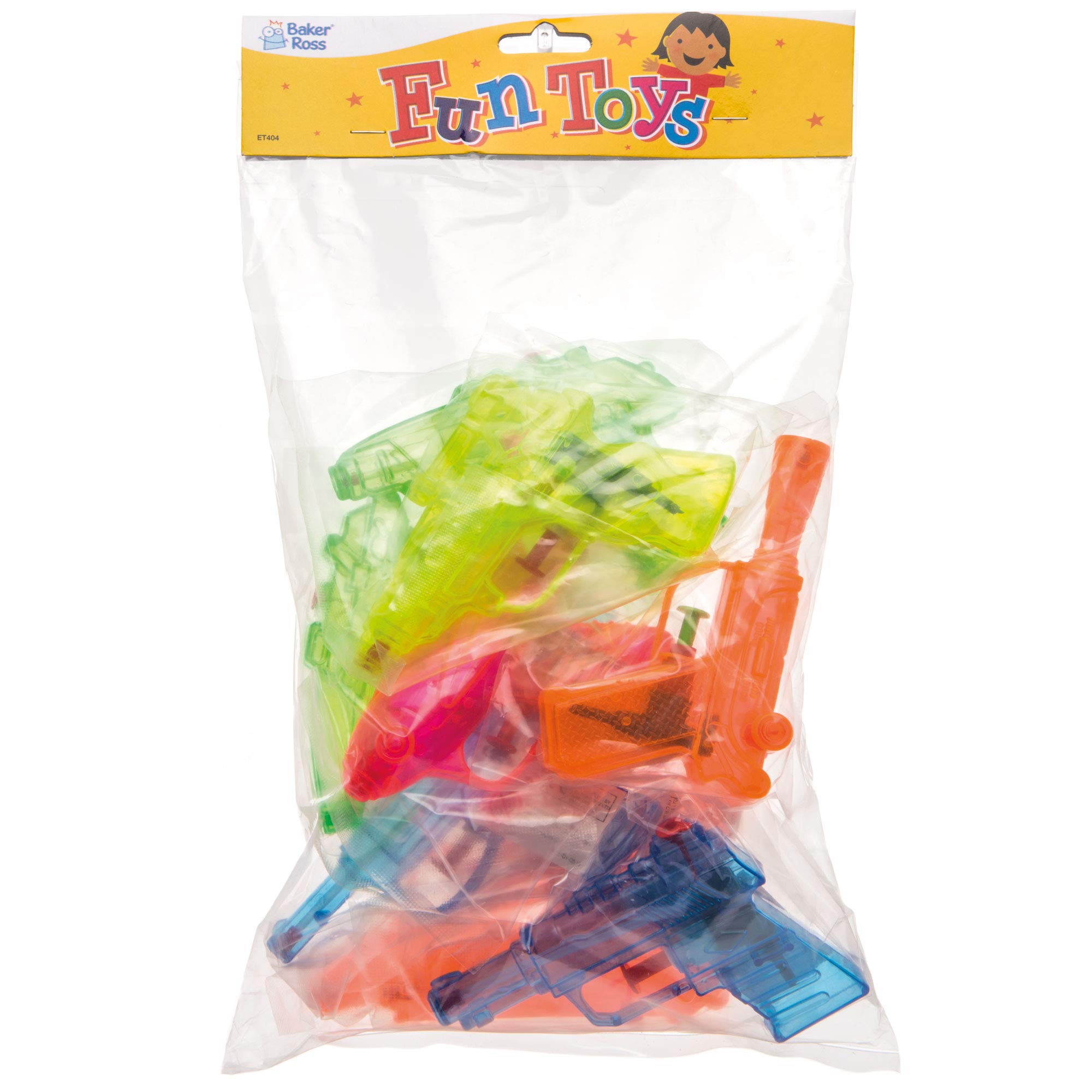 Baker Ross Water Pistols Value Pack - 8 Assorted Designs, 7.5cm-11.5cm | Ages 3+ 5