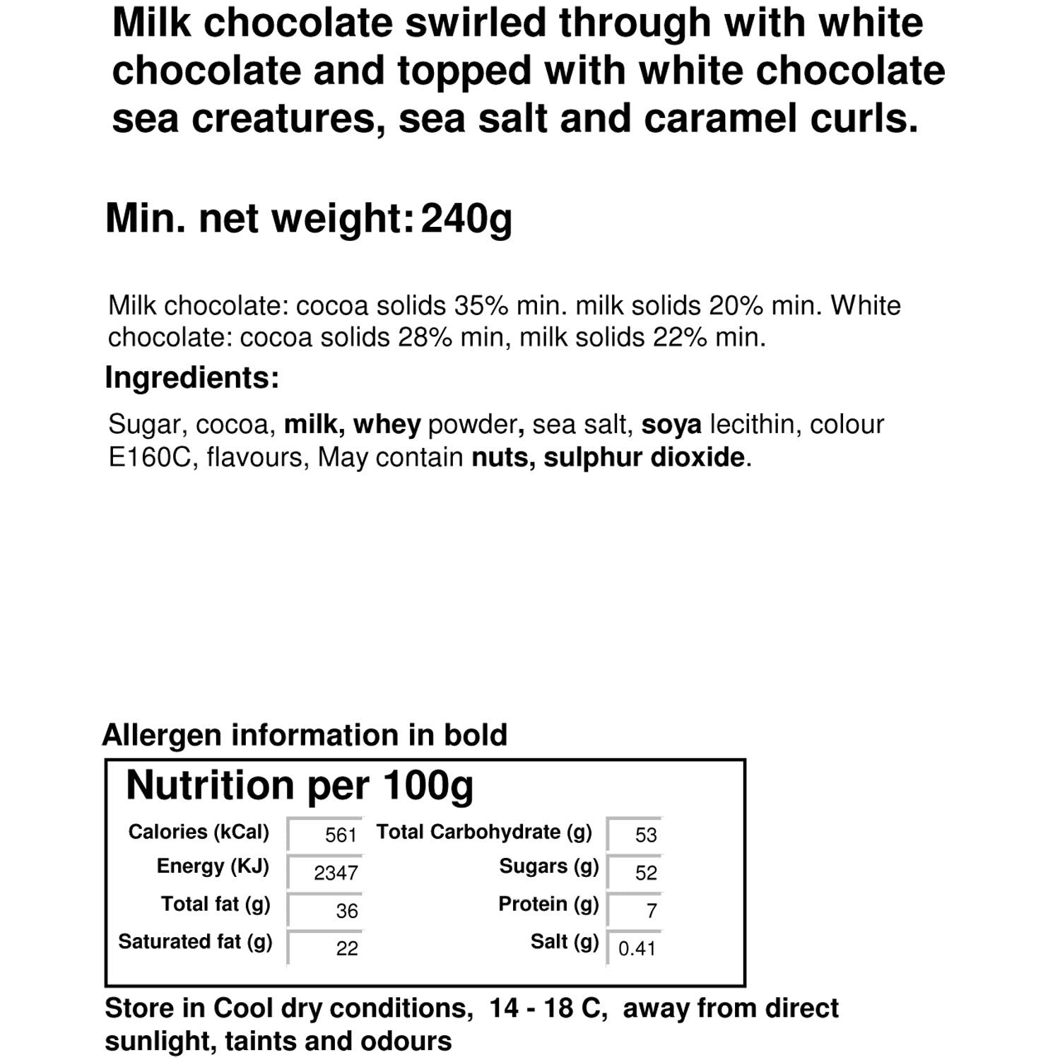 Hamiltons Milk Chocolate Sea Salt and Caramel Gourmet Chocolate Pizza, 240g 2