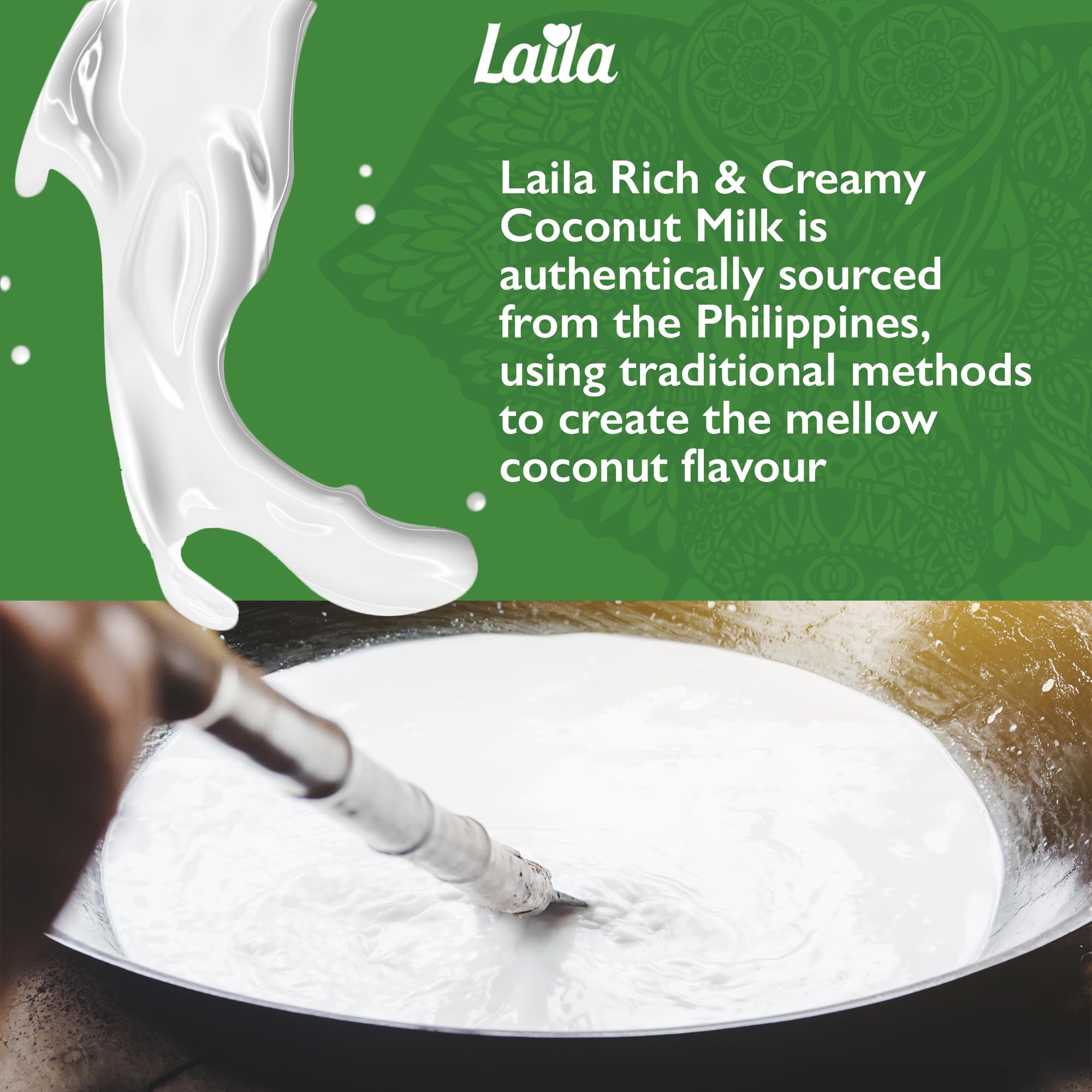 LAILA Reichhaltige und cremige Kokosmilch – 400 ml Dose