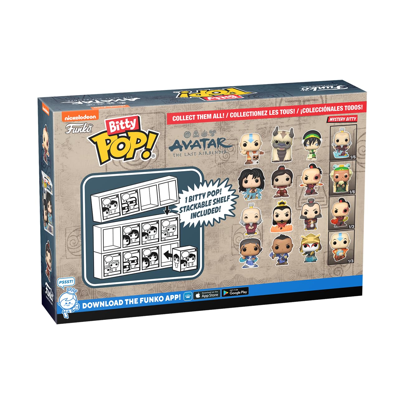 Funko Bitty POP! Avatar: The Last Airbender Mystery Mini Figure 4 Pack | 0.9 Inch Collectable | Stackable Shelf Included 3