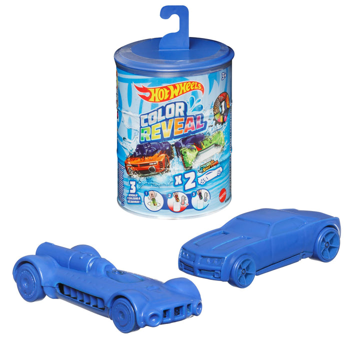 Hot Wheels Color Reveal 2-Pack - 1:64 Scale Toy Cars with 3 Transformations, Ages 3+