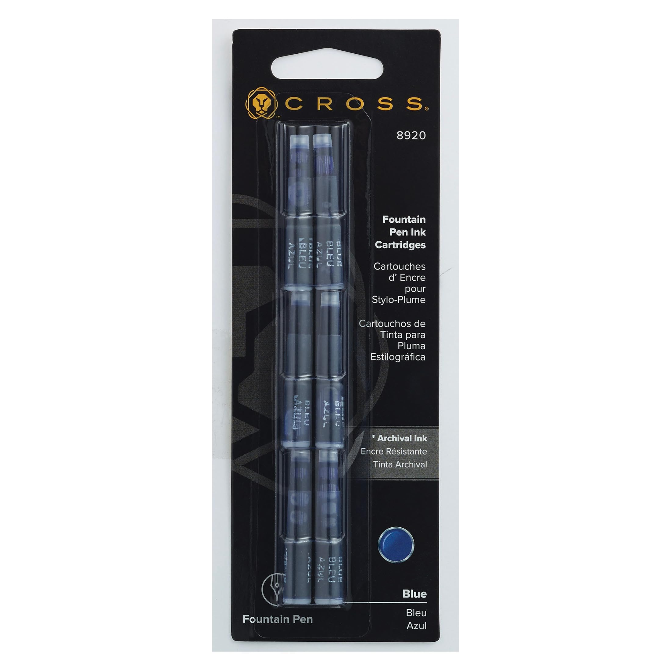 Cross Fountain Pen Refills - Blue Ink | 6 Cartridges | Model 8920 1