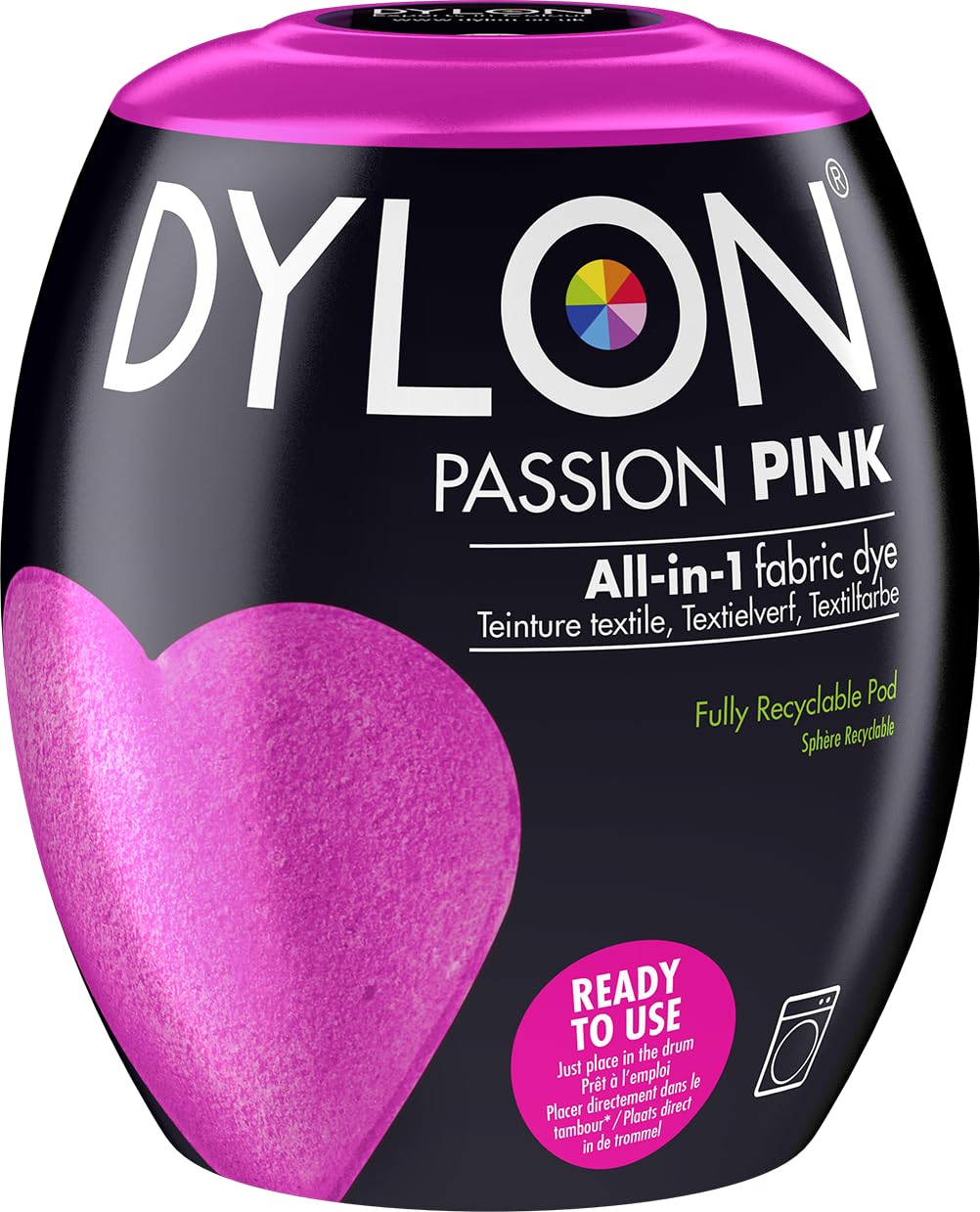 Dylon Textilfarbstoff-Pod für Waschmaschinen – Passion Pink, 350 g