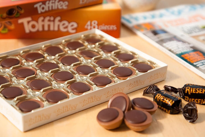 Toffifee Chewy Nougat Caramel Cups with Hazelnut & Milk Chocolate, 48 Pieces