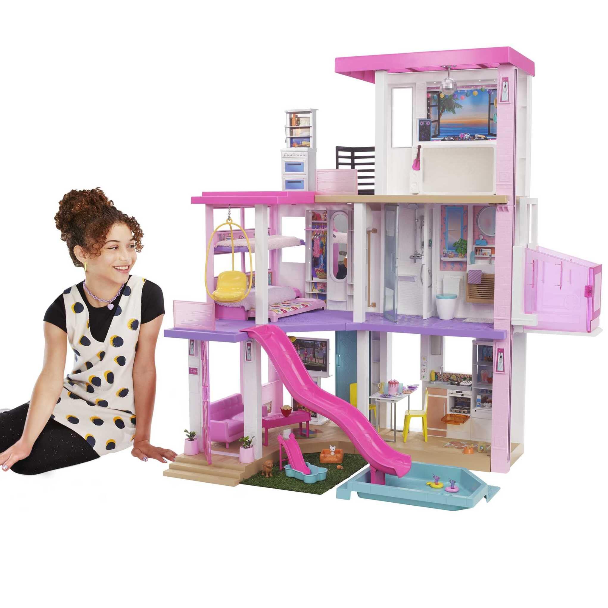 Barbie Dreamhouse - 10 Play Areas | 75+ Pieces | Working Elevator | Ages 3+ 1