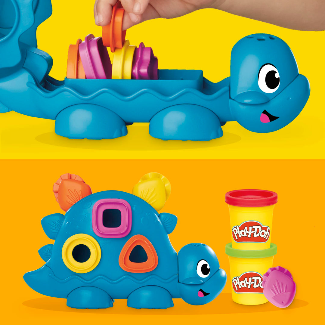 Play-Doh Shapes & Colours Dinosaur Toy - Preschool Creative Playset for Ages 3+