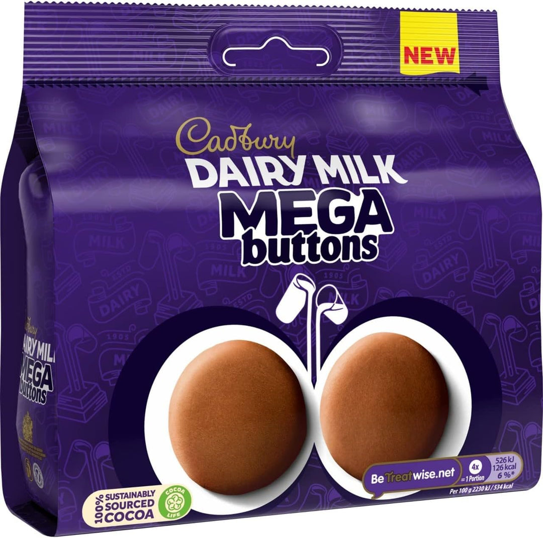 Cadbury - Dairy Milk Mega Buttons Giant Chocolate, 192g Share Bag