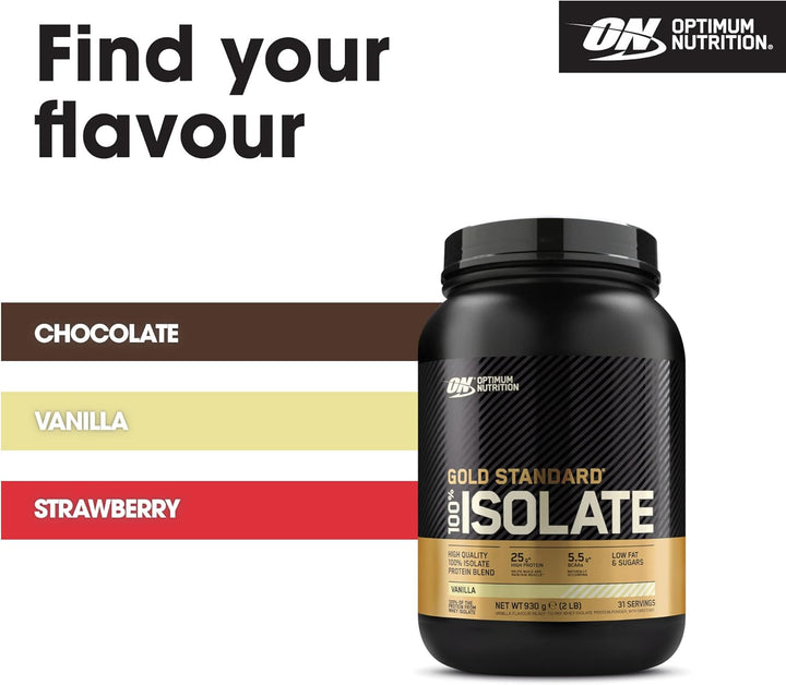 Optimum Nutrition Gold Standard 100% Isolate Whey Protein Powder - High-Protein Fitness Support