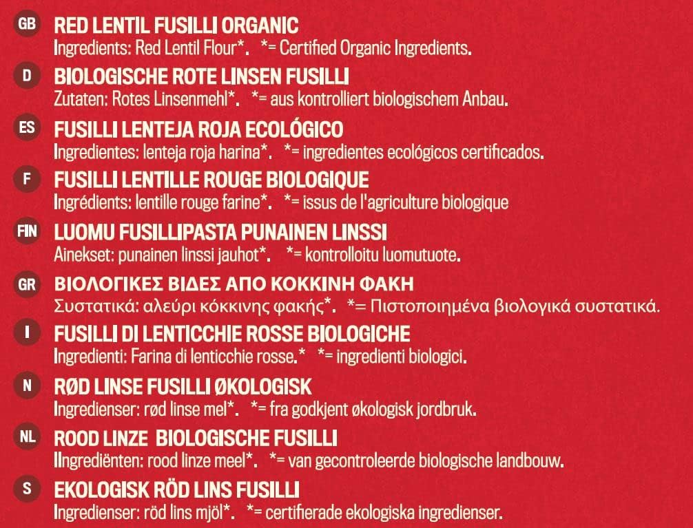 Profusion Bio-Fusilli aus roten Linsen, 250 g 4