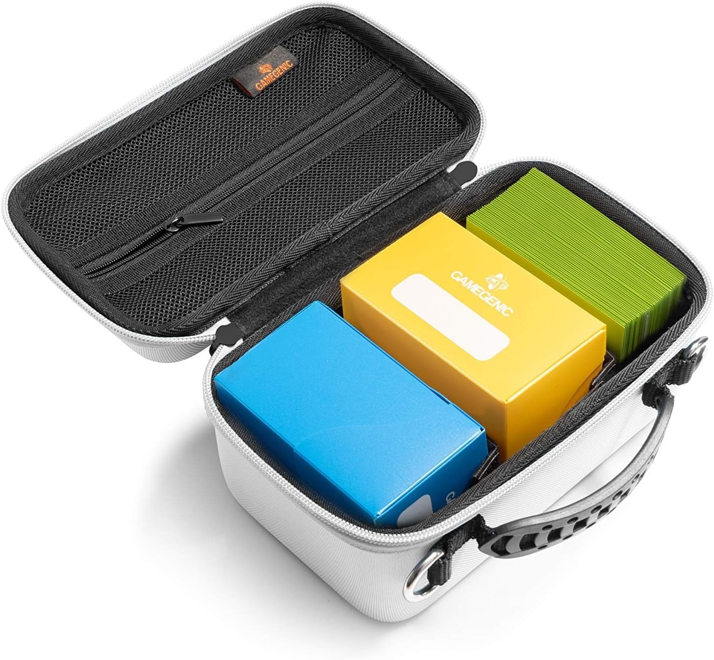 Gamegenic Game Shell - Portable Card Case for 250 Double-Sleeved Cards | White | Nylon 5