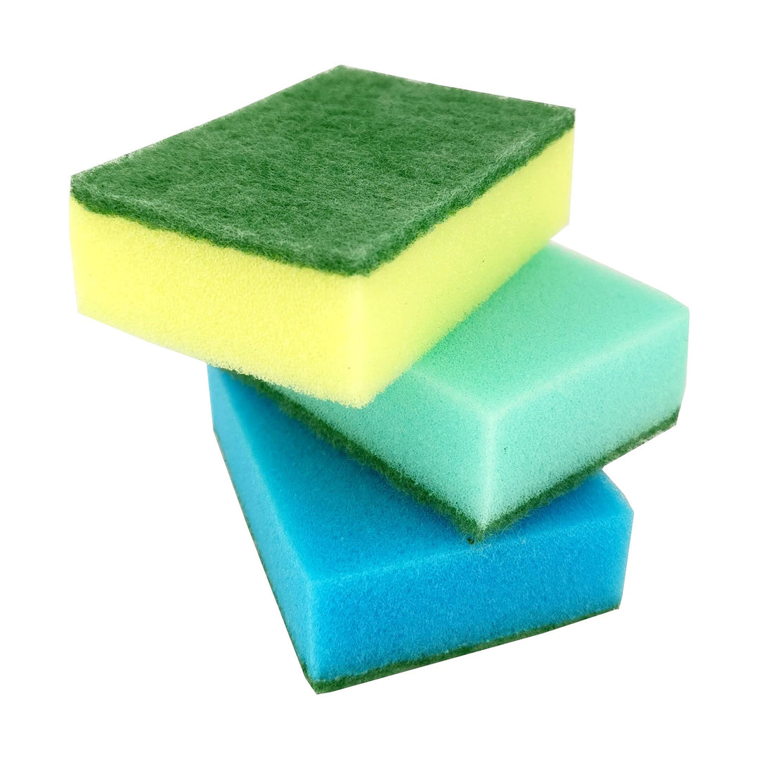 IDEA HOME - MAXI Dishwashing Sponge 5-Pack Dual-Sided Cleaning Scrub Kit