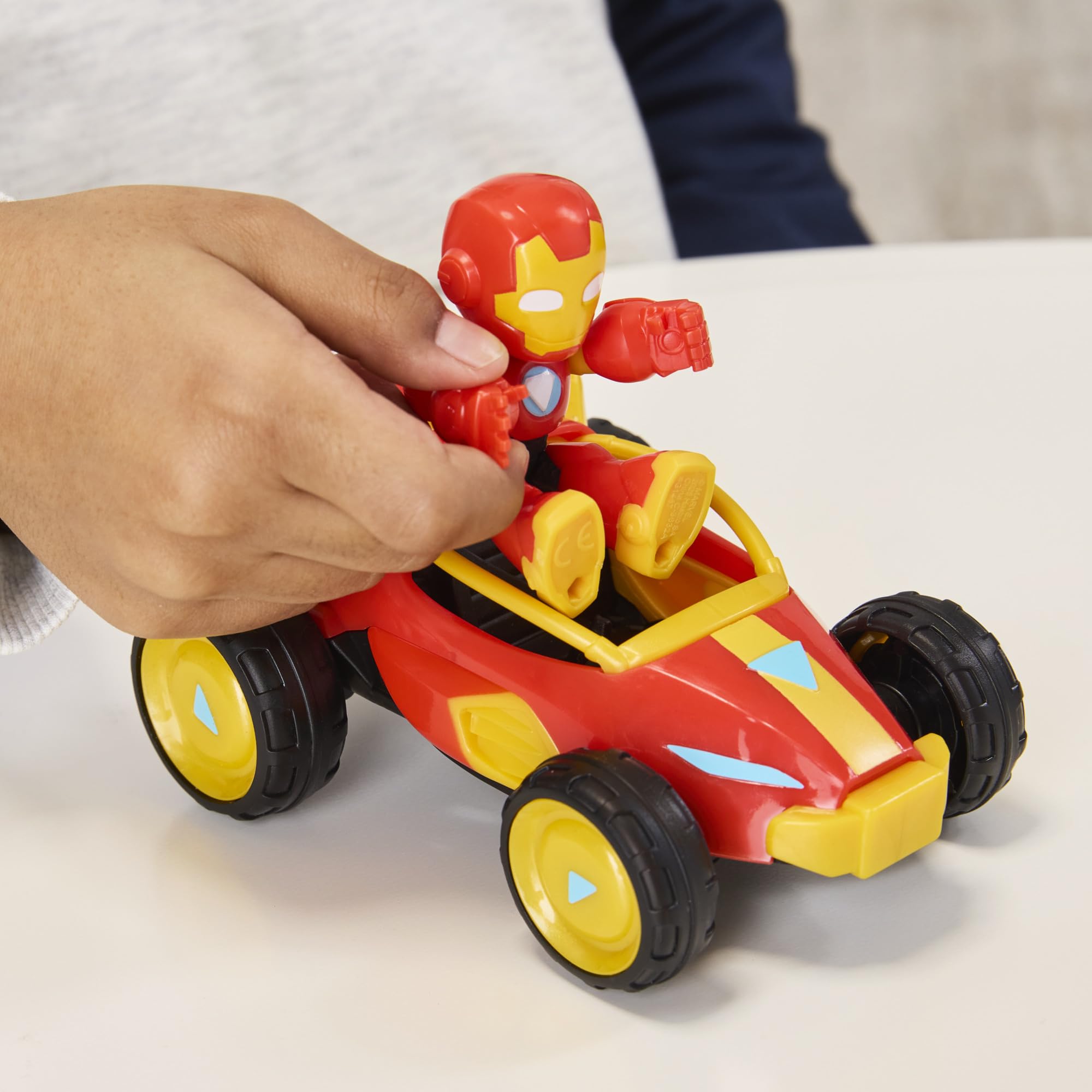 Marvel Iron Man Figure with Vehicle - Spidey and His Amazing Friends 3-Inch Action Playset