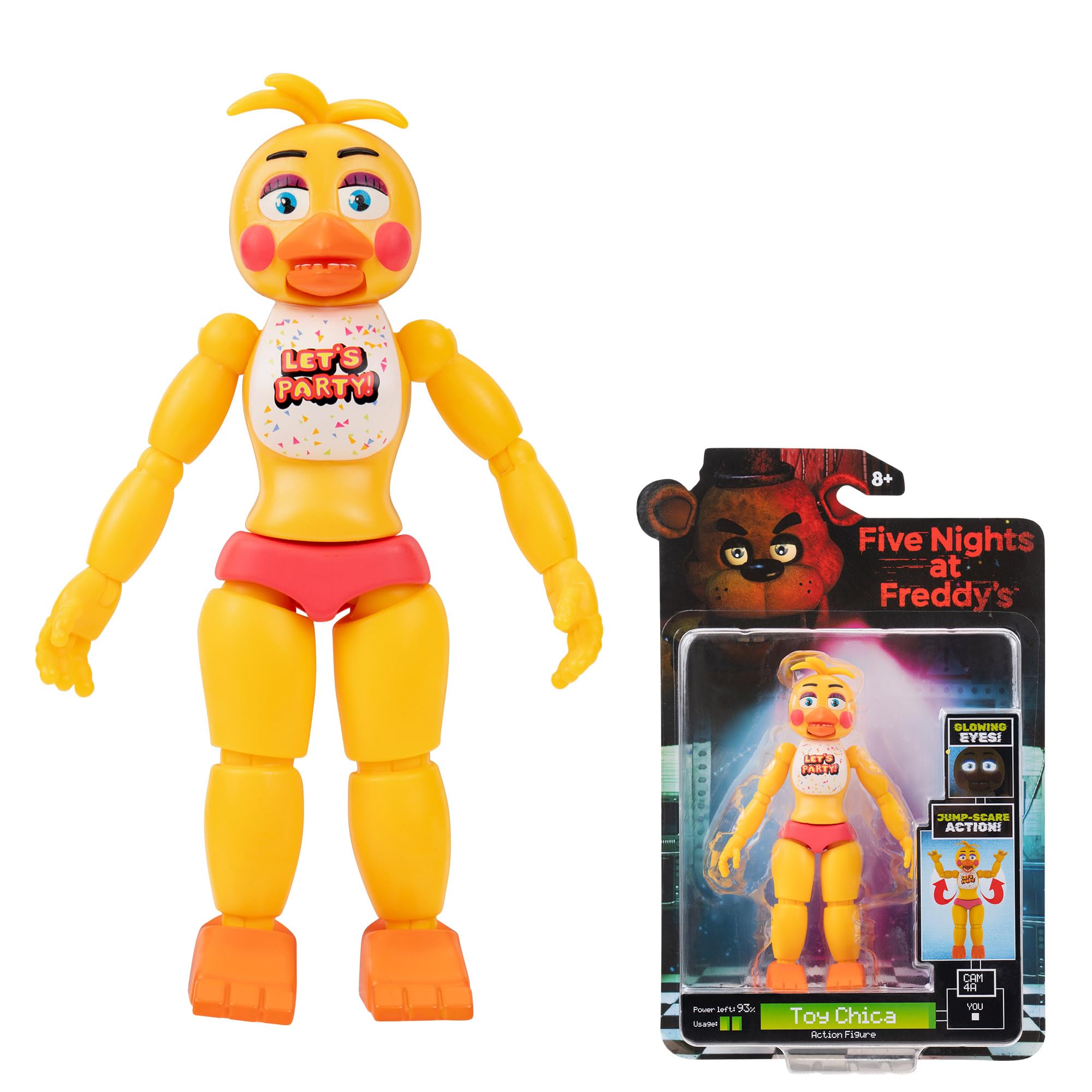 Five Nights at Freddy's Toy Chica - 5-Inch Articulated Figure with Jumpscare Feature
