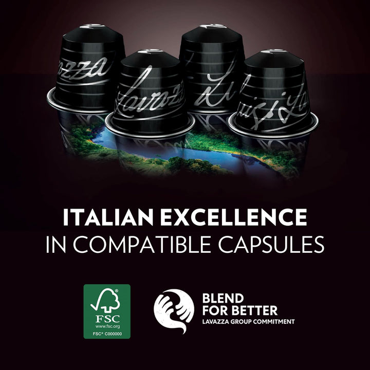 Lavazza Espresso Maestro Ristretto - 100 Aluminum Capsules for Nespresso Original Machines
