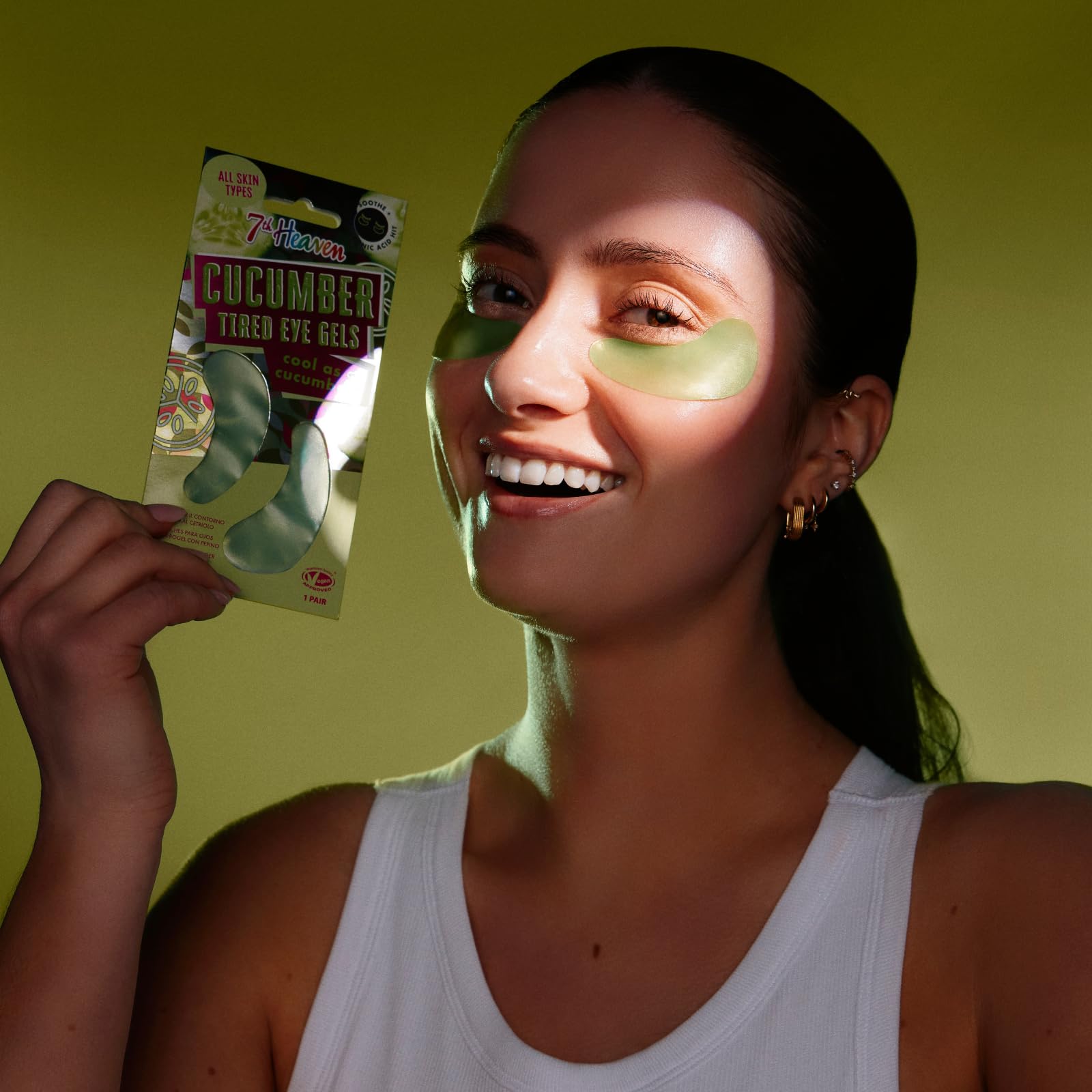 7th Heaven Cucumber Tired Eye Gels with Hyaluronic Acid - De-Puff & Hydrate | 1 Pair (2 Count) 2