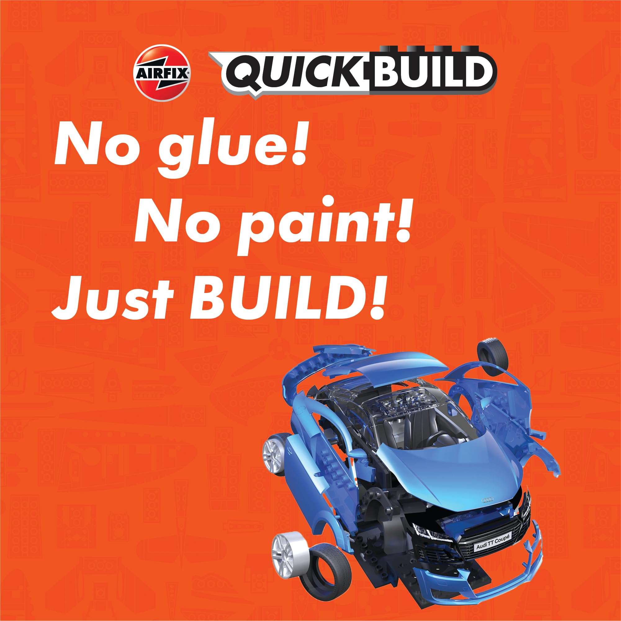 Airfix QUICKBUILD J6054 Audi TT Coupe Blue Model Car Building Kit